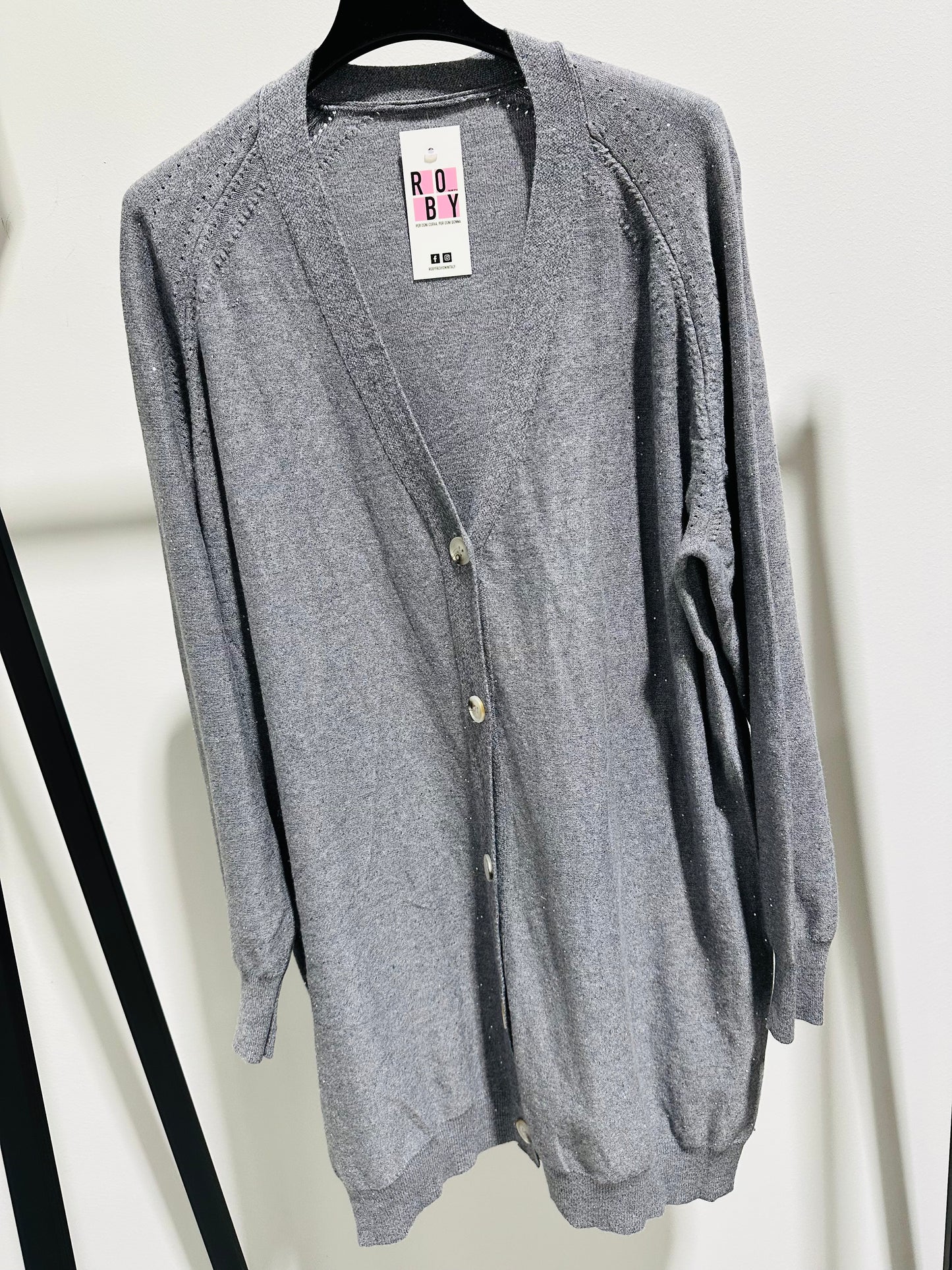 CARDIGAN LUNGO PAILLETTES CURVY