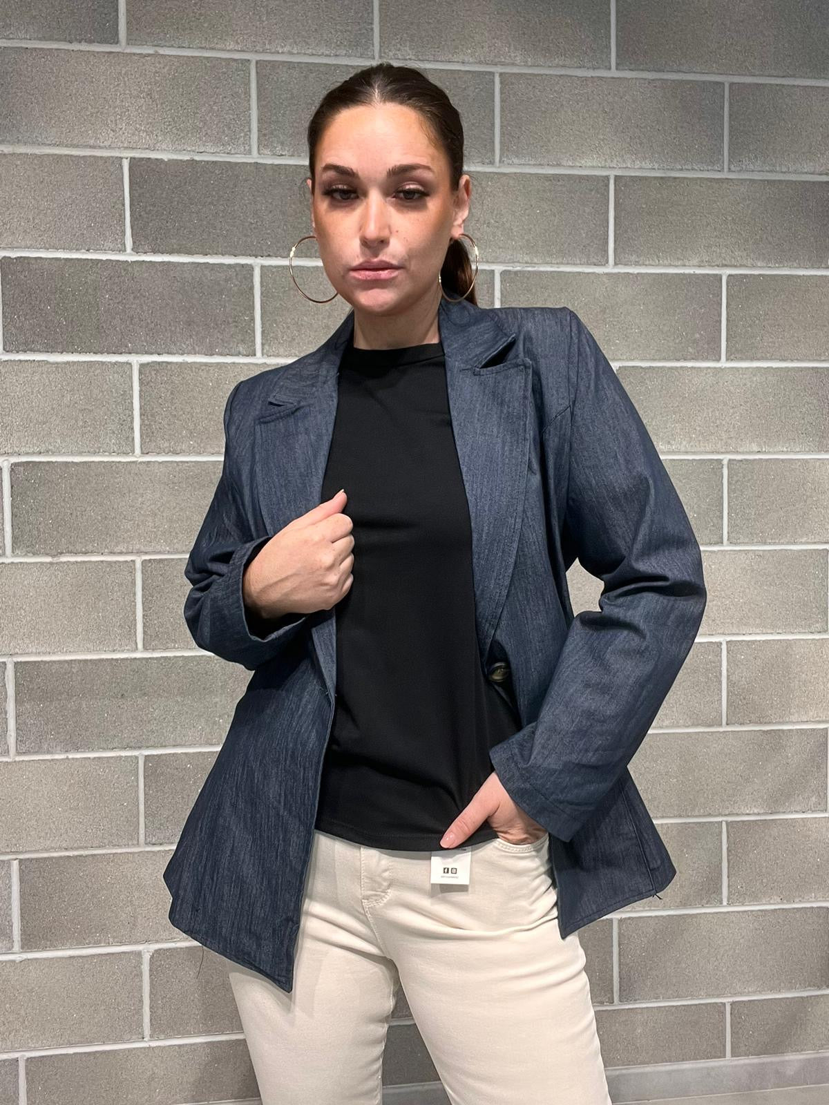 GIACCA CLASSY DENIM CURVY