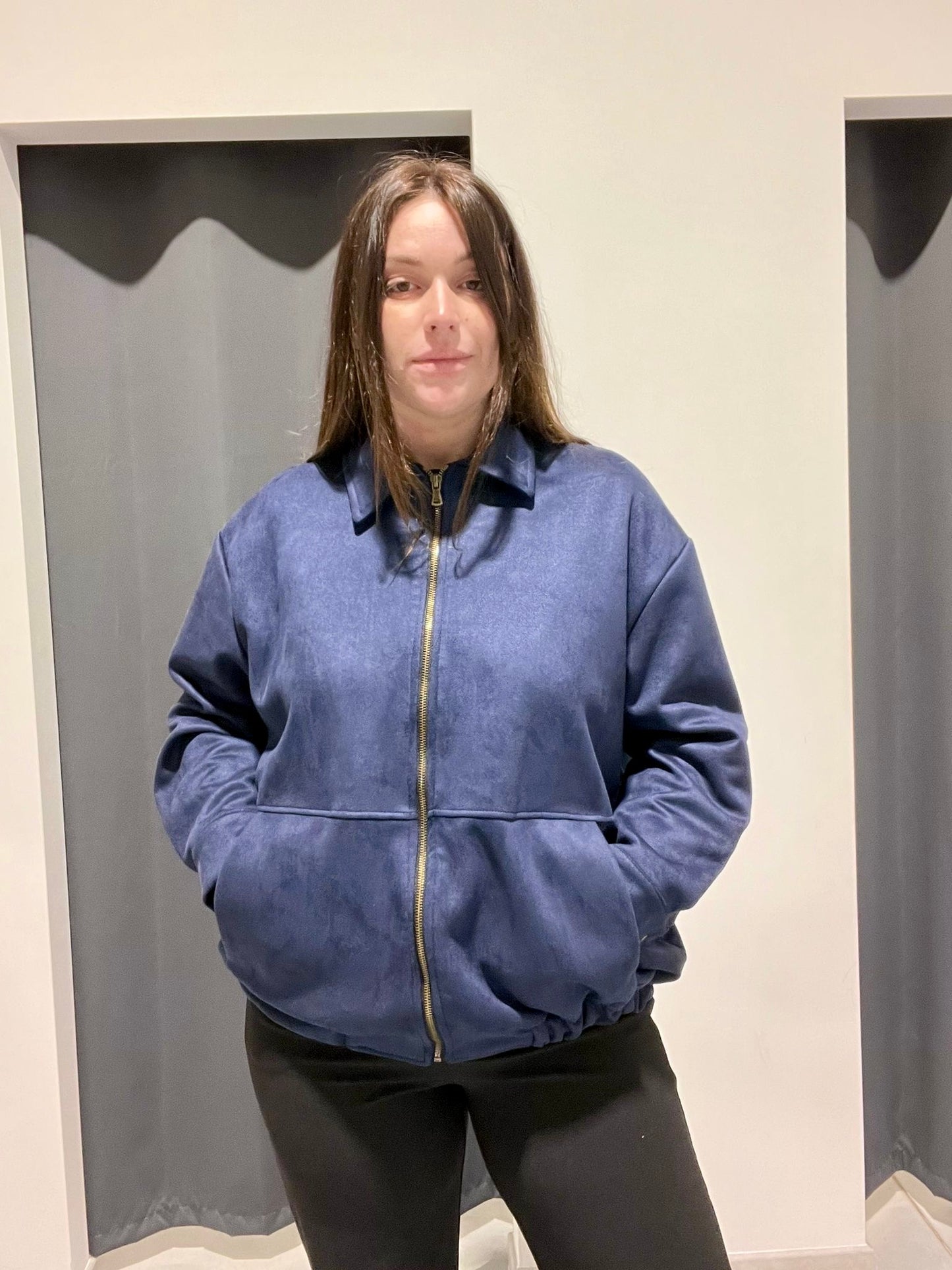 GIUBBETTO SCAMOSCIATO OVERSIZE