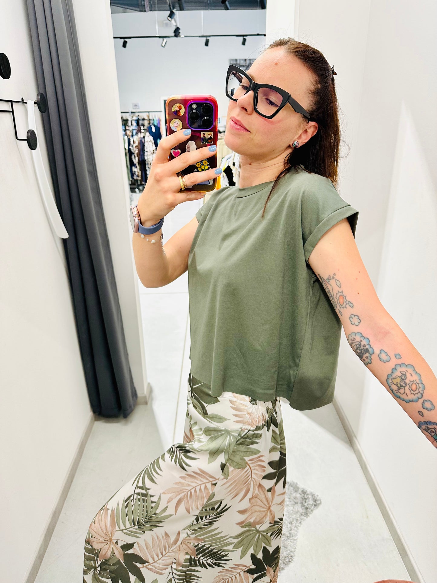 T-SHIRT CROP BASIC VISCOSA