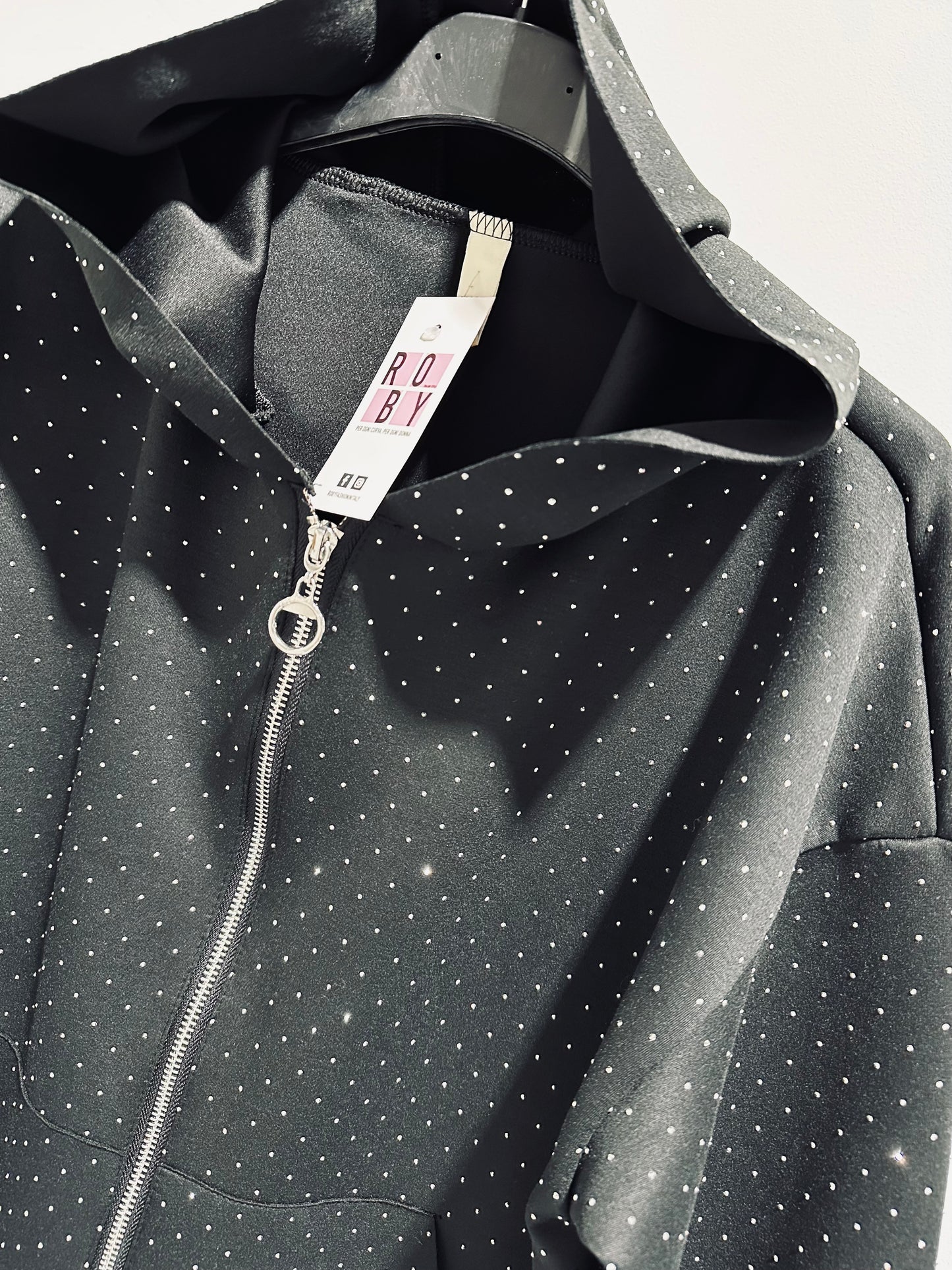 FELPA ARYA ZIP BRILLANTINI