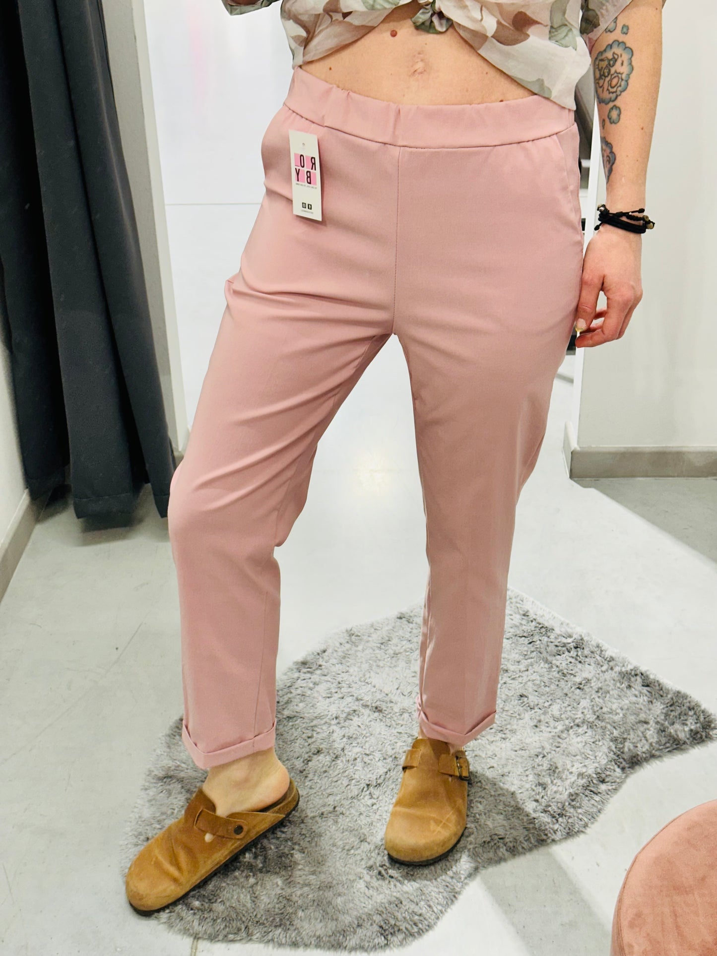 PANTALONI PUNTO MILANO ELASTICIZZATI