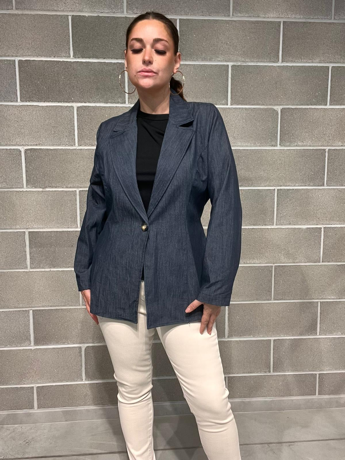 GIACCA CLASSY DENIM CURVY