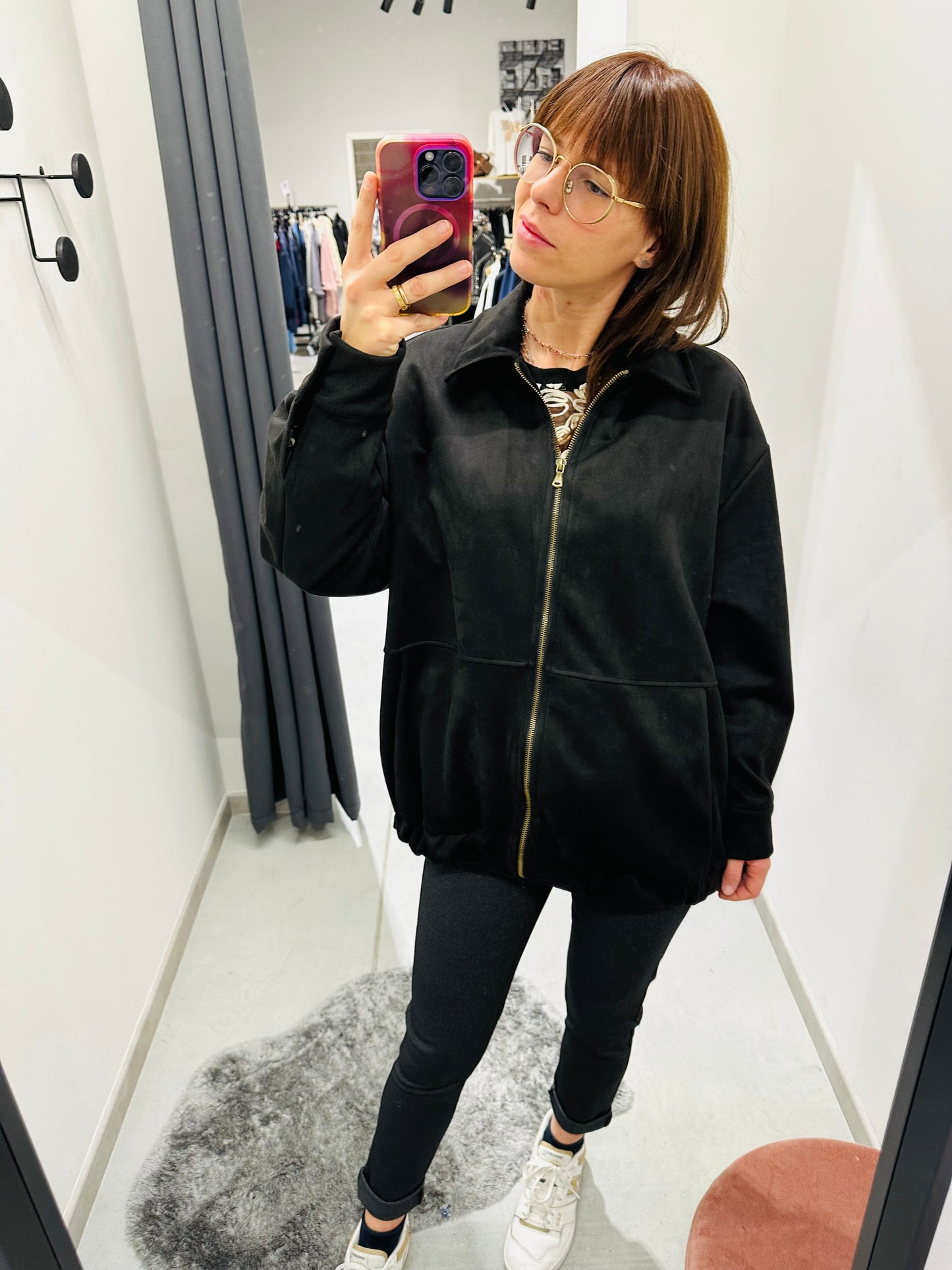 GIUBBETTO SCAMOSCIATO OVERSIZE