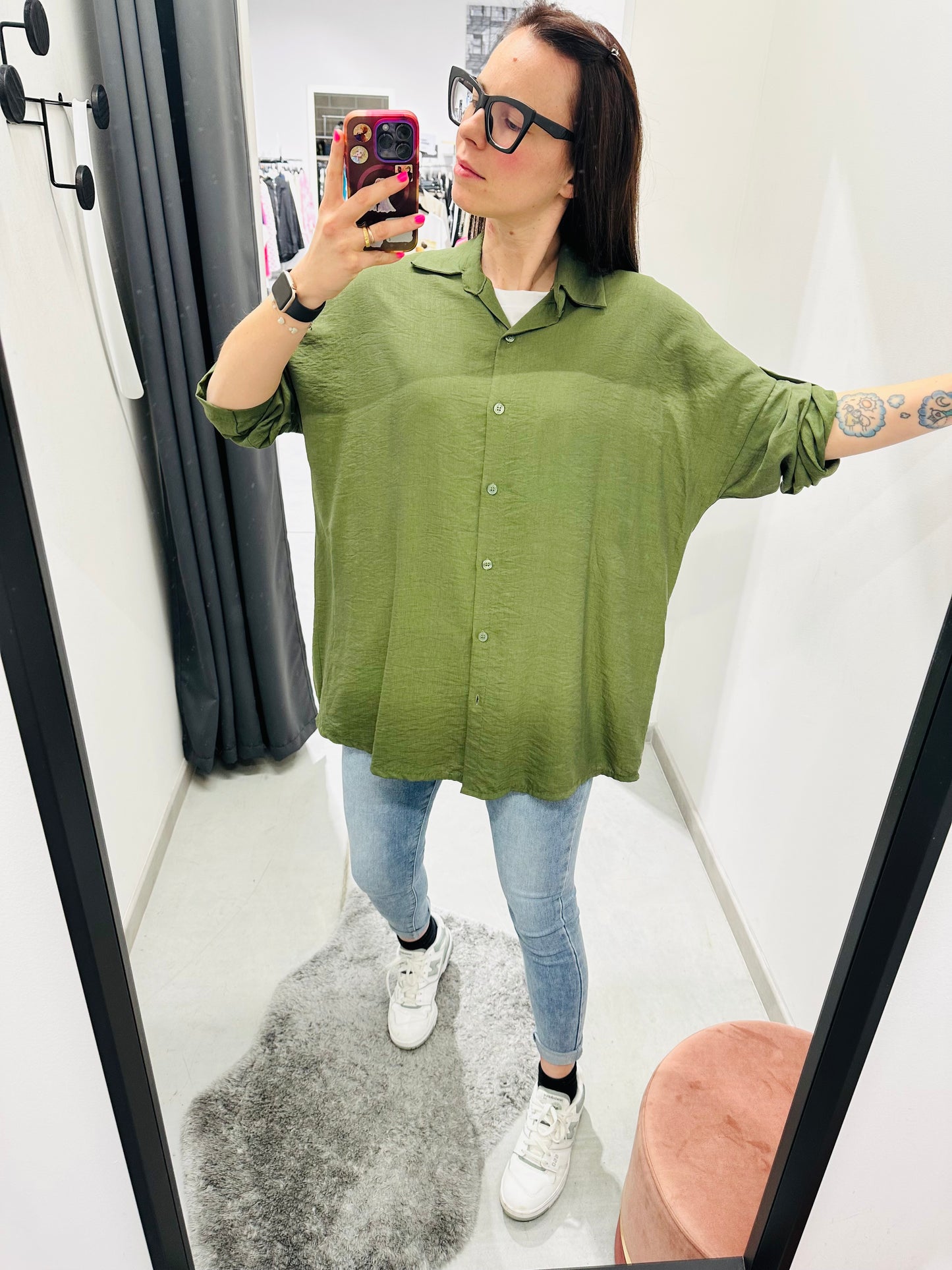CAMICIA OVERSIZE FLUIDA CURVY