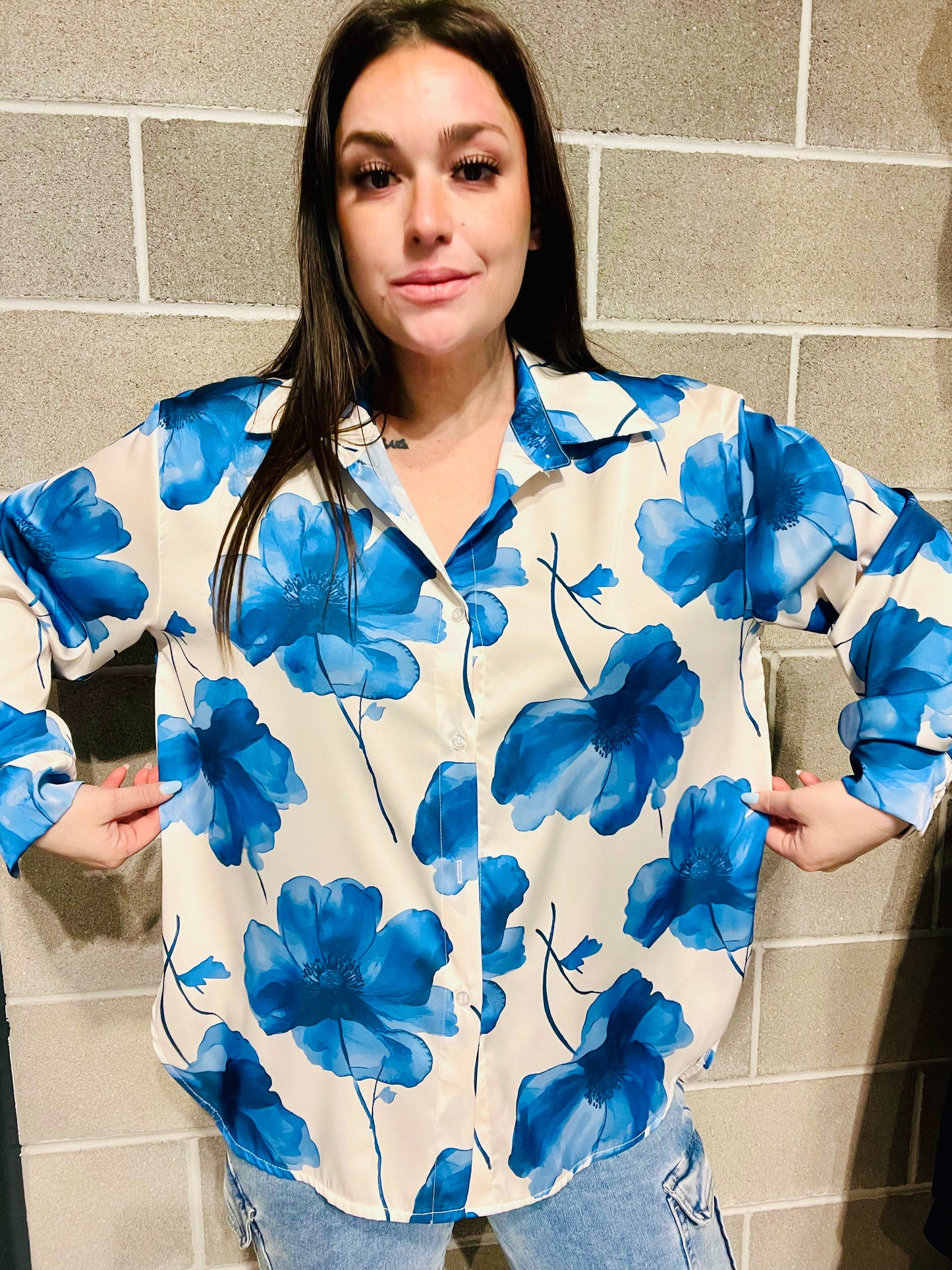CAMICIA FIORE CURVY