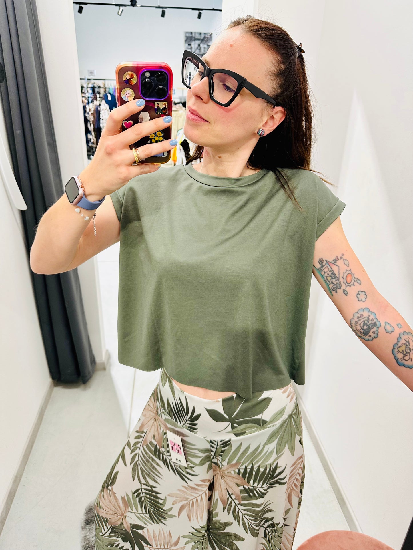 T-SHIRT CROP BASIC VISCOSA