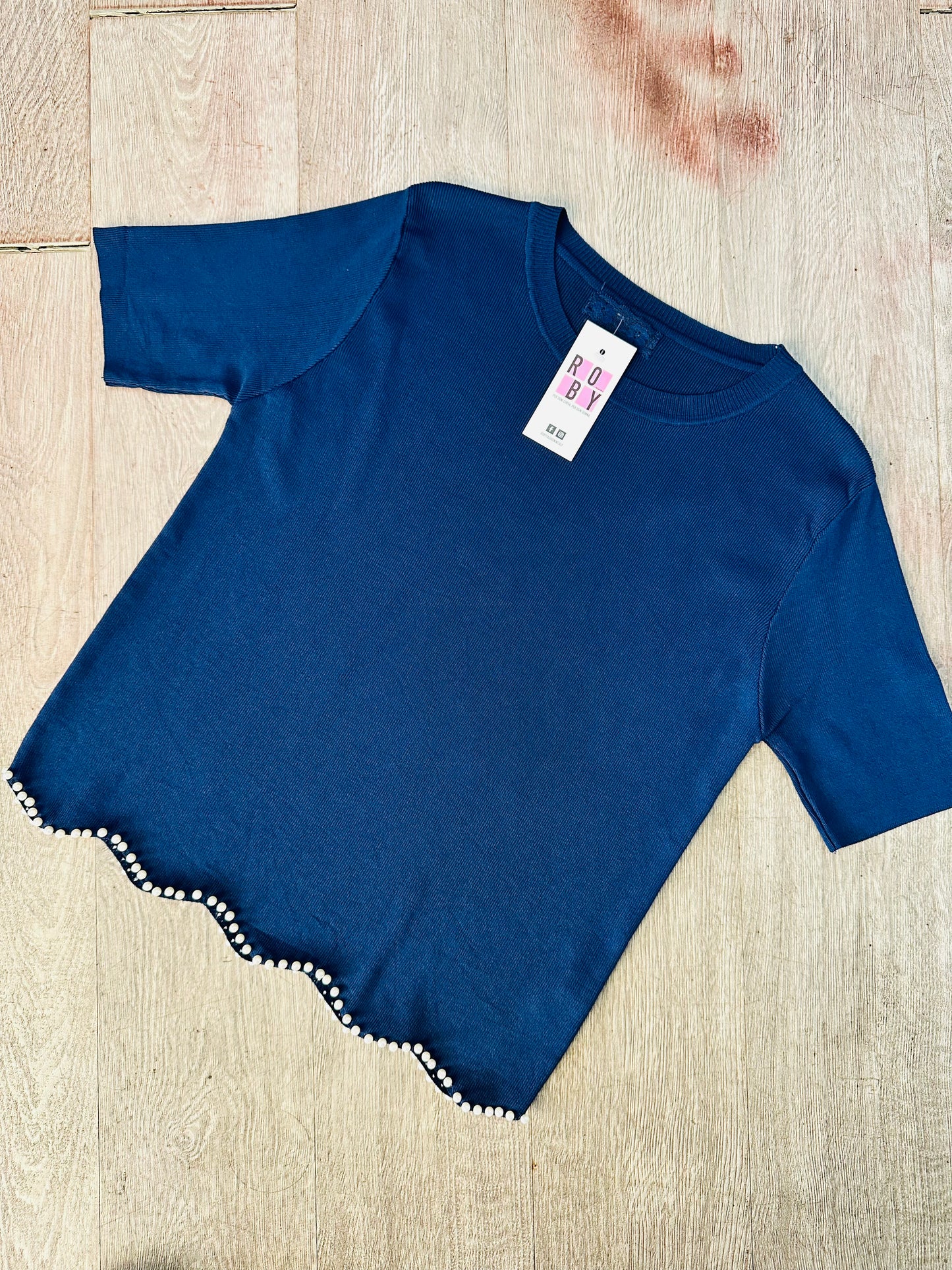 T-SHIRT VISCOSA PERLINE
