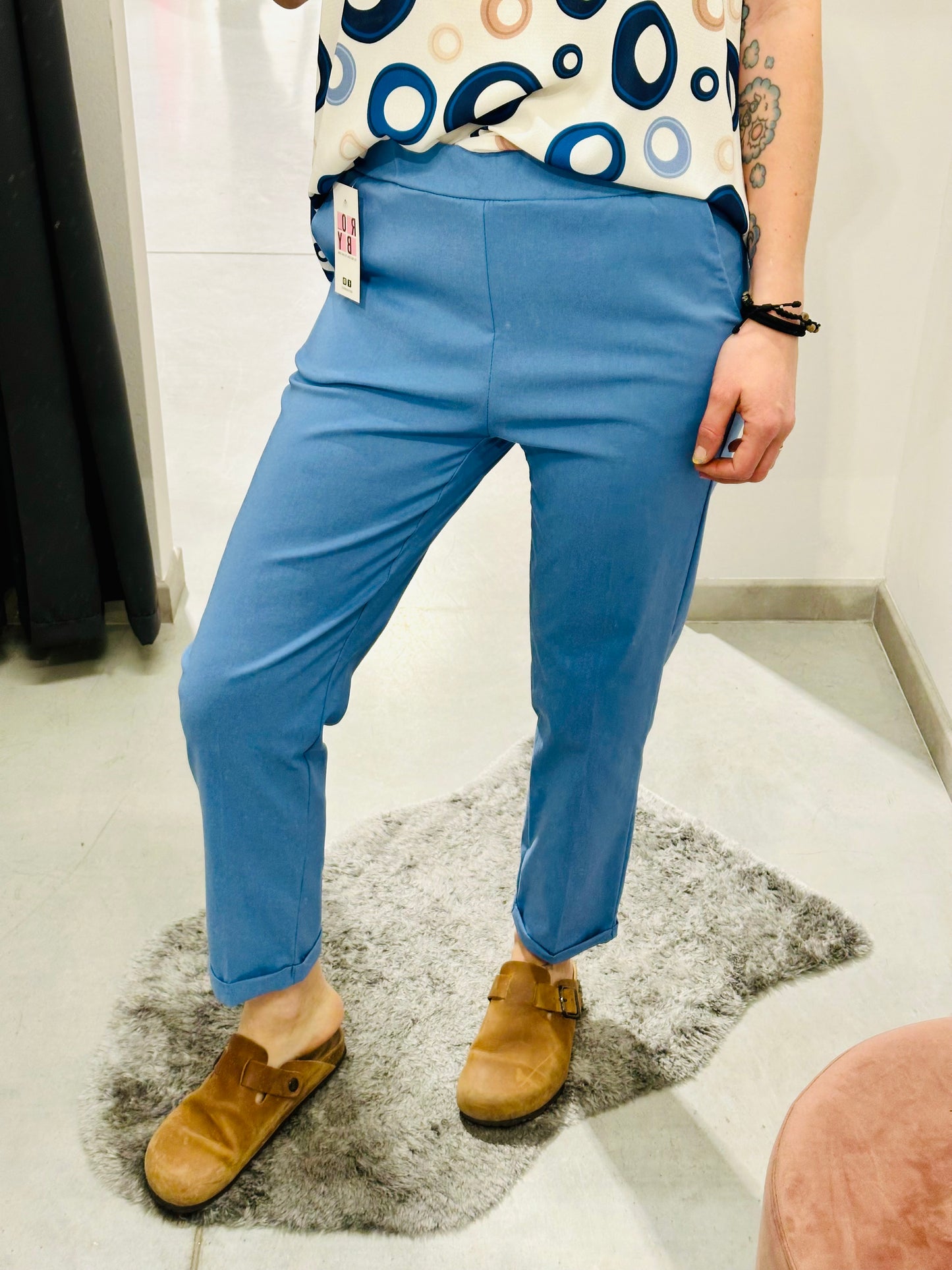 PANTALONI PUNTO MILANO ELASTICIZZATI