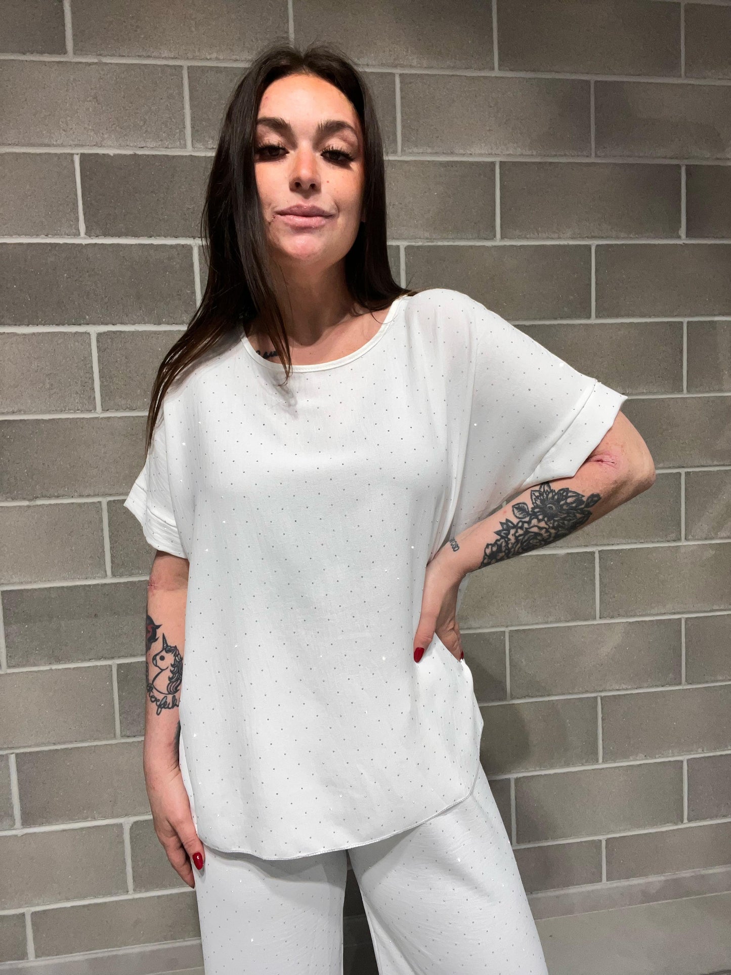 BLUSA BRILLANTINI TINA CURVY