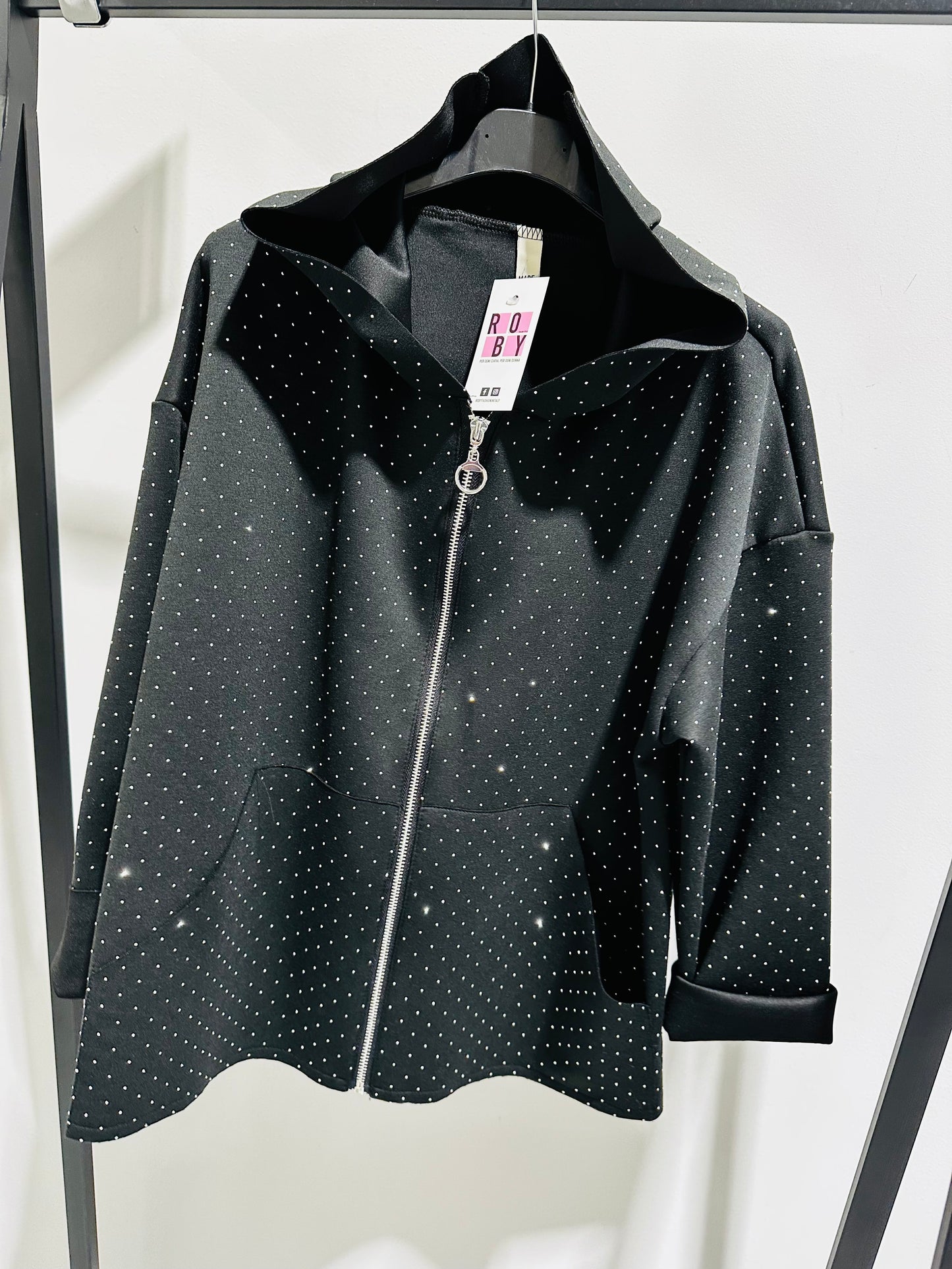 FELPA ARYA ZIP BRILLANTINI