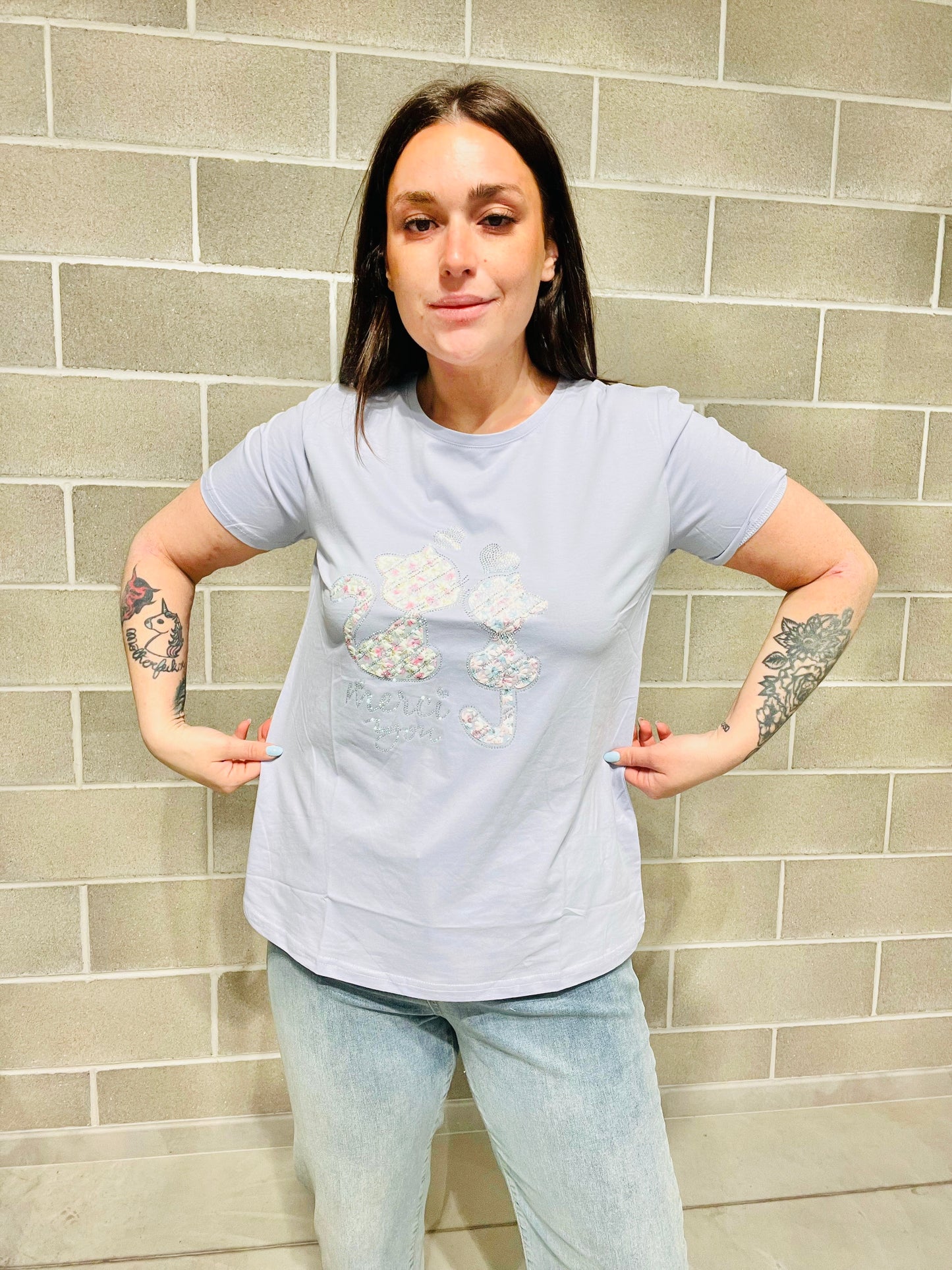 T-SHIRT MICI “Merci you” CURVY