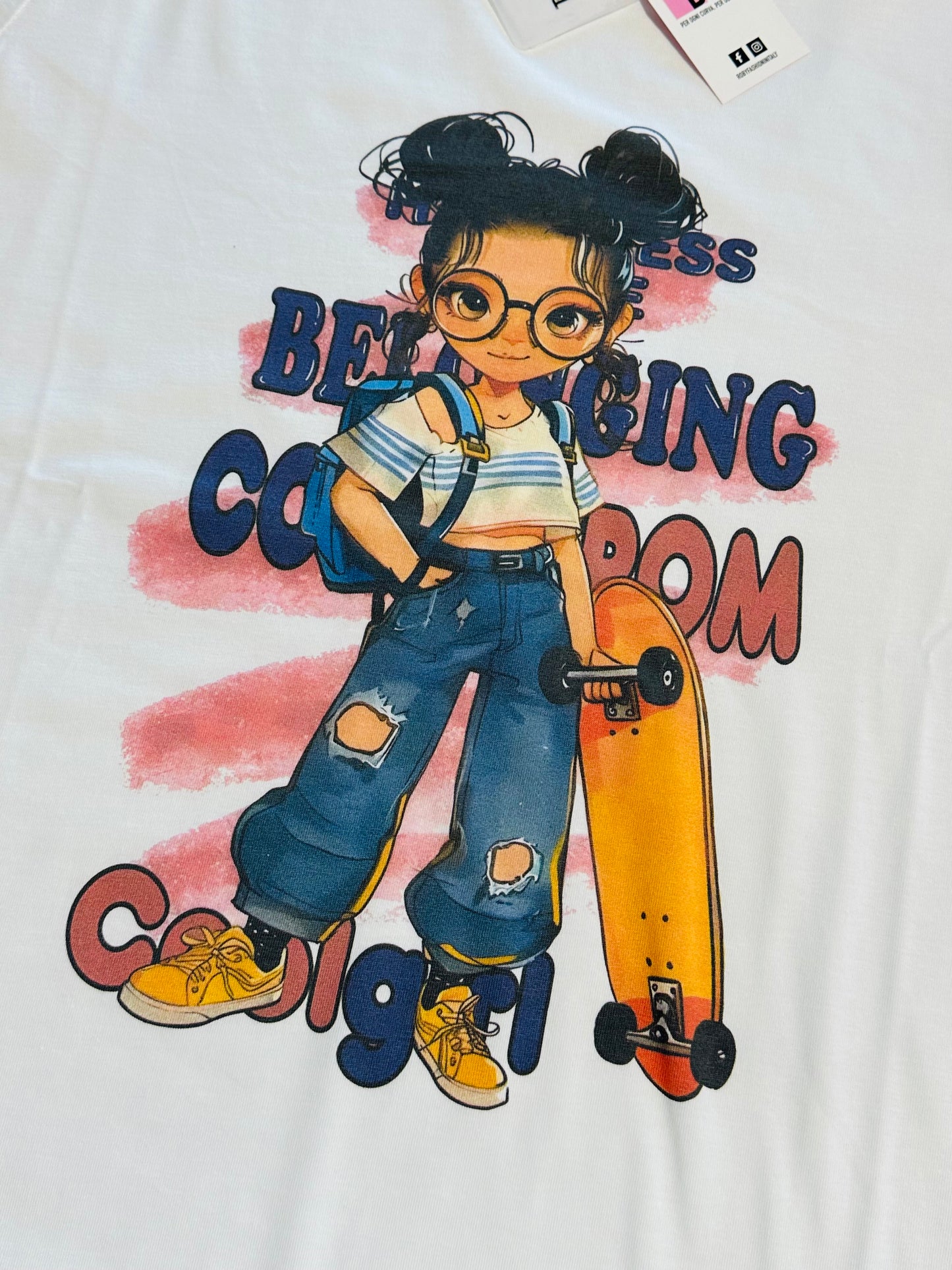 T-SHIRT RAGAZZA SKATEBOARD “Civico1”