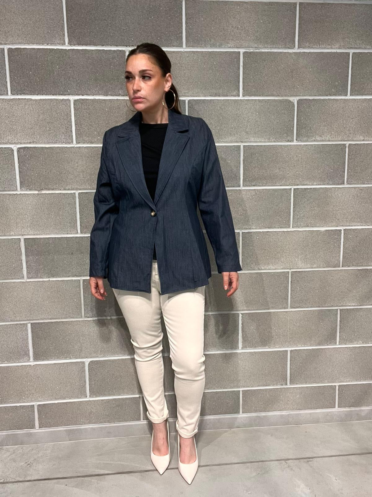 GIACCA CLASSY DENIM CURVY