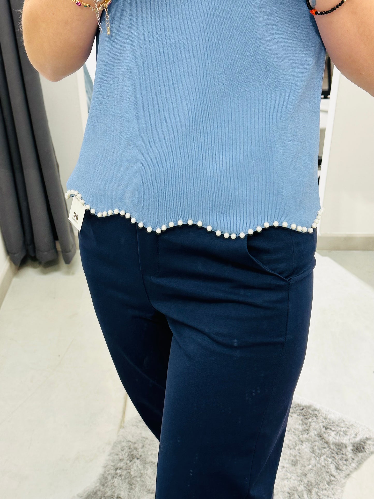 T-SHIRT VISCOSA PERLINE