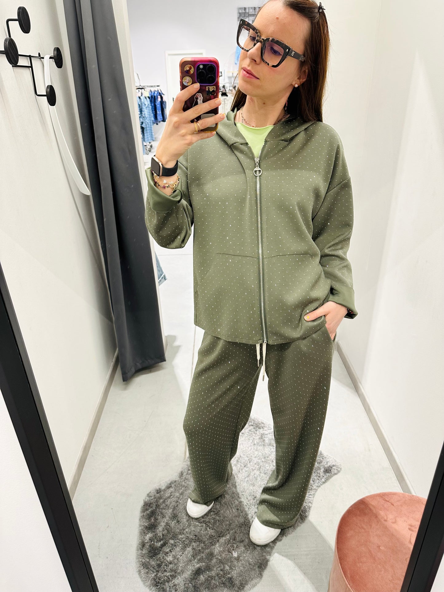 FELPA ARYA ZIP BRILLANTINI