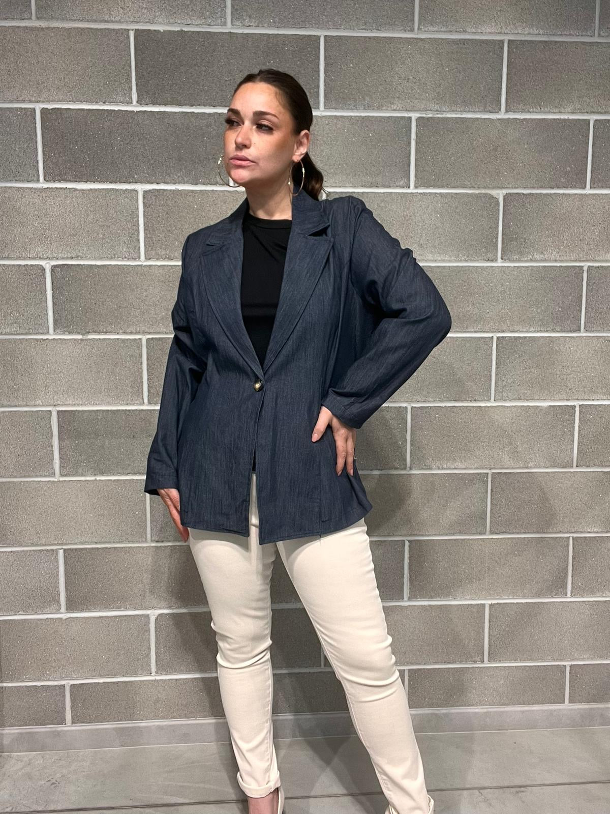 GIACCA CLASSY DENIM CURVY