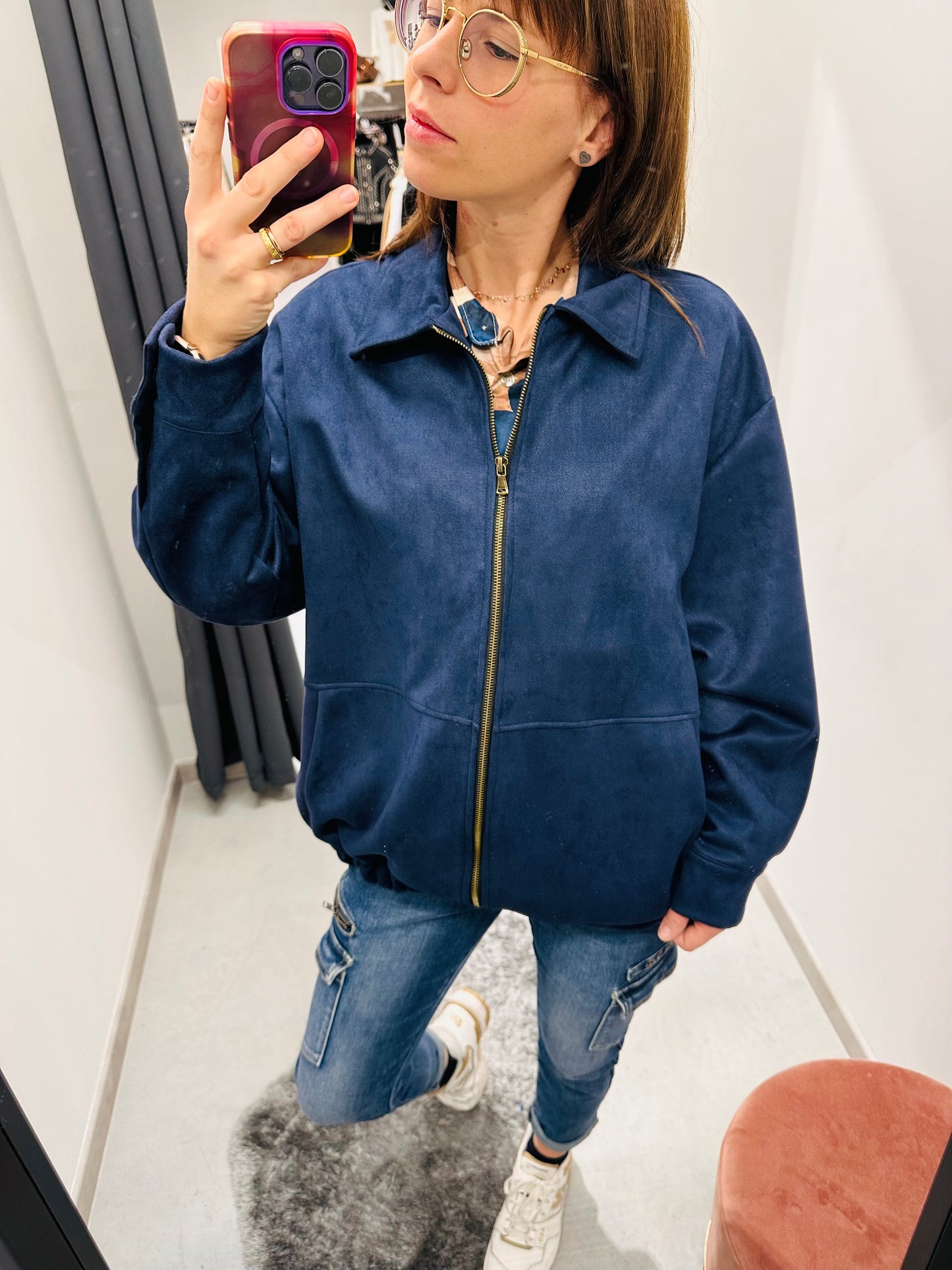 GIUBBETTO SCAMOSCIATO OVERSIZE