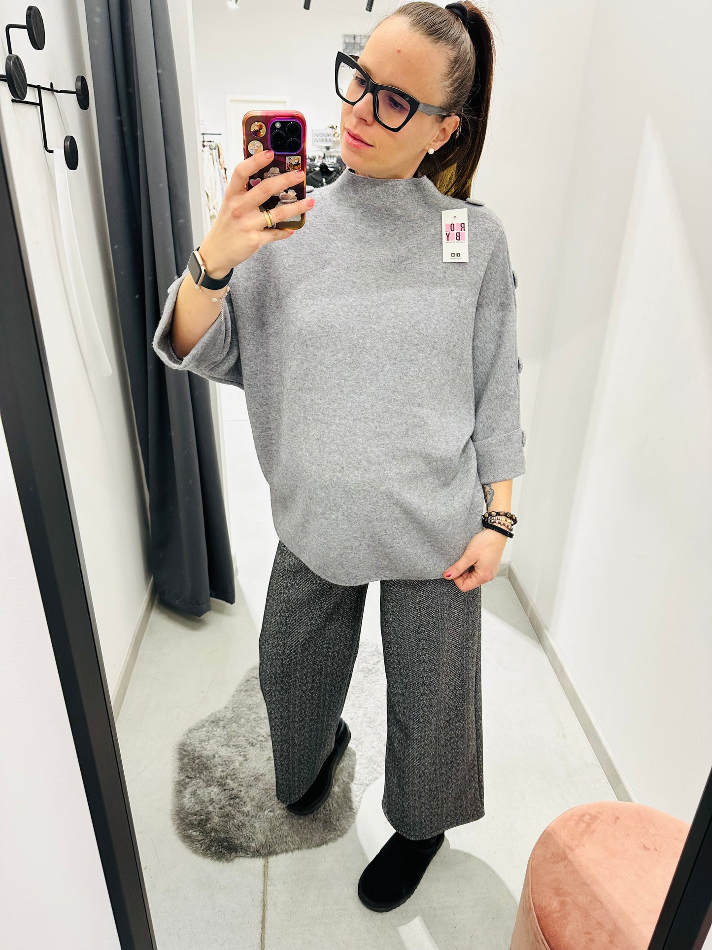 MAGLIONE LUPETTO MANICHE 3/4 CURVY