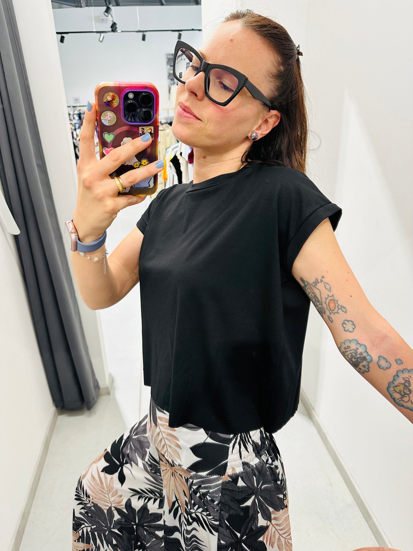 T-SHIRT CROP BASIC VISCOSA