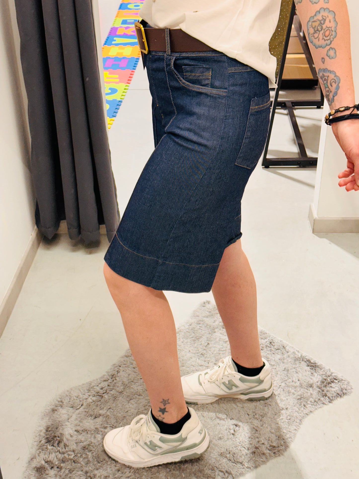 BERMUDA JEANS SCURO