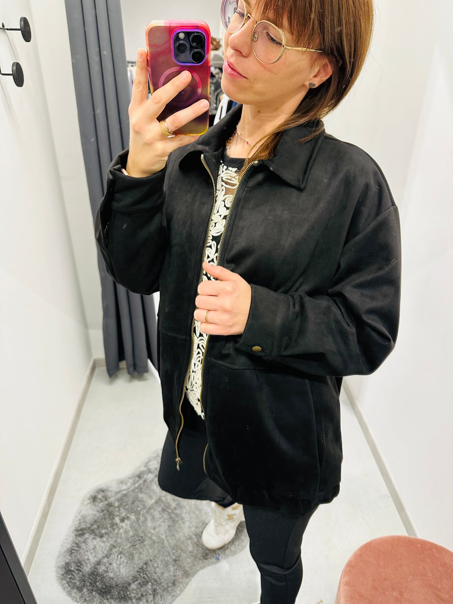 GIUBBETTO SCAMOSCIATO OVERSIZE