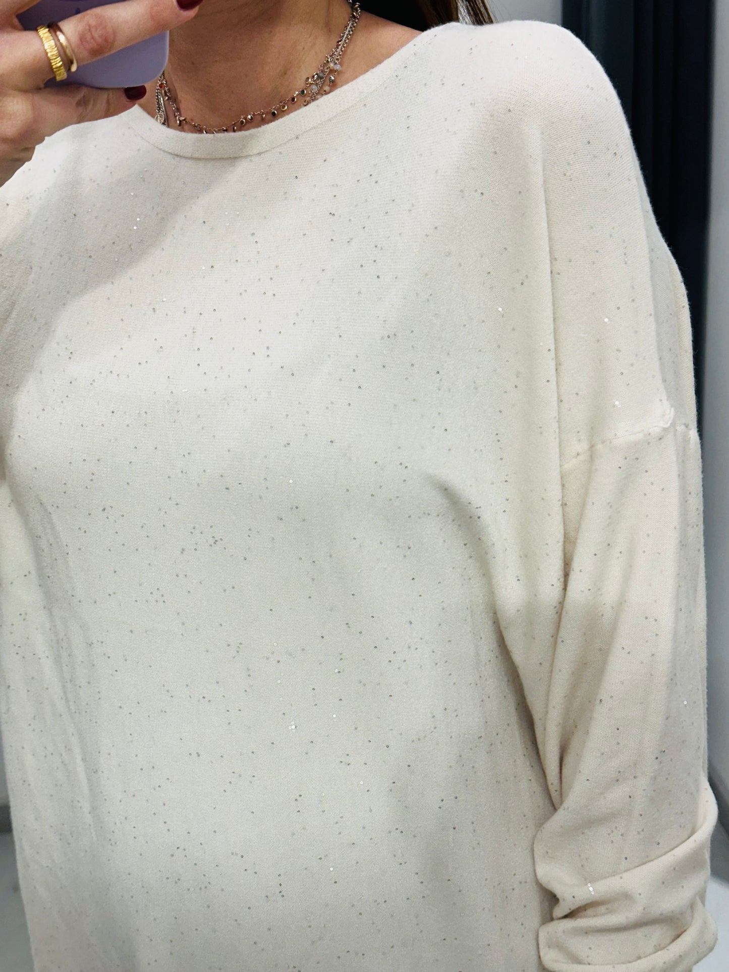 MAXI MAGLIA VISCOSA PAILLETTES CURVY