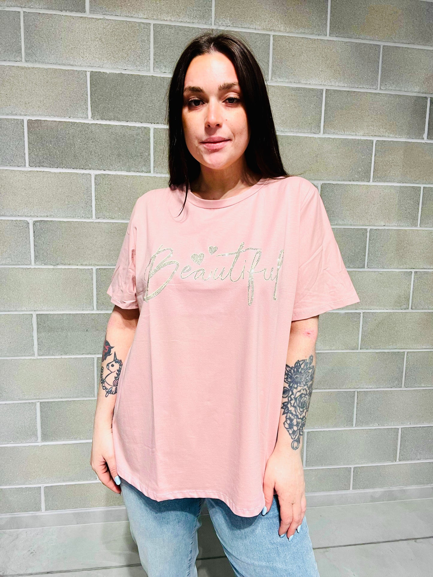 T-SHIRT ANNA “BEAUTIFUL” CURVY