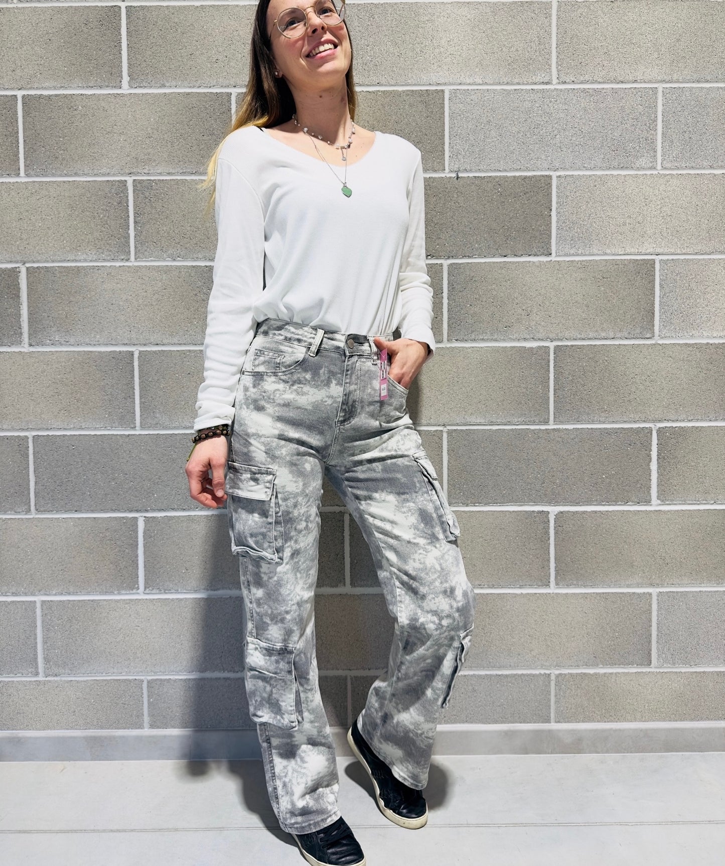 JEANS CARGO TIE DYE