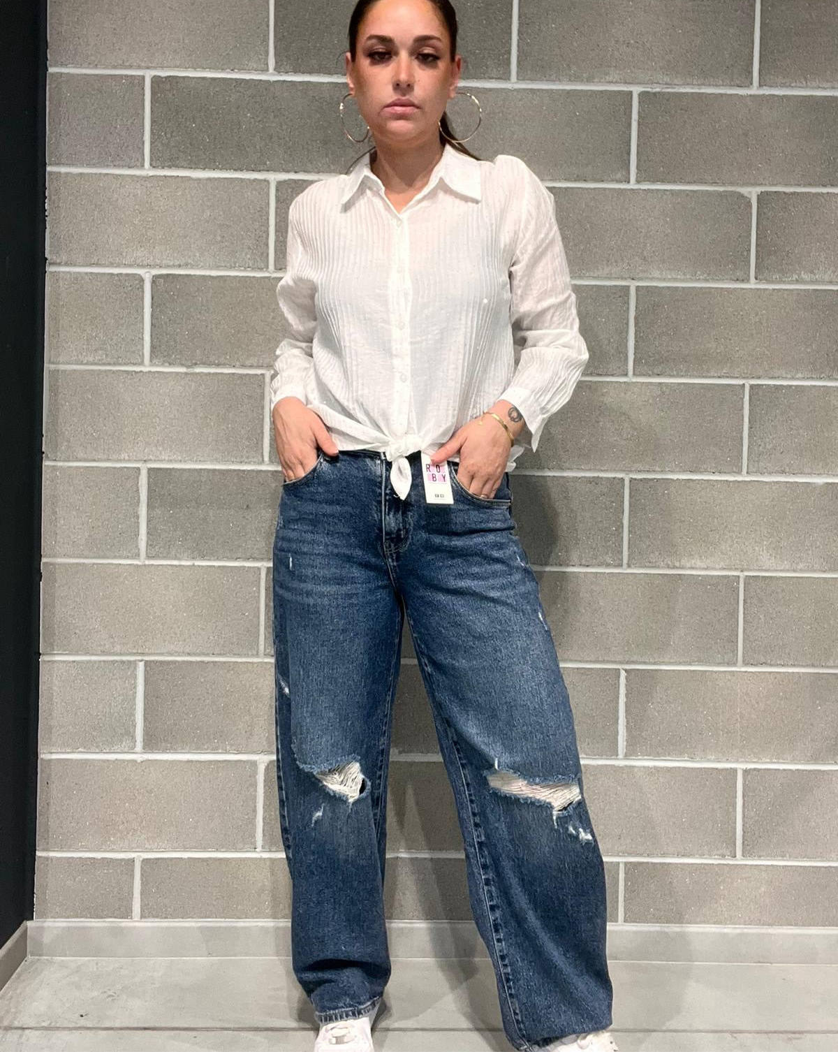 JEANS PALAZZO SHARK AD’ORO