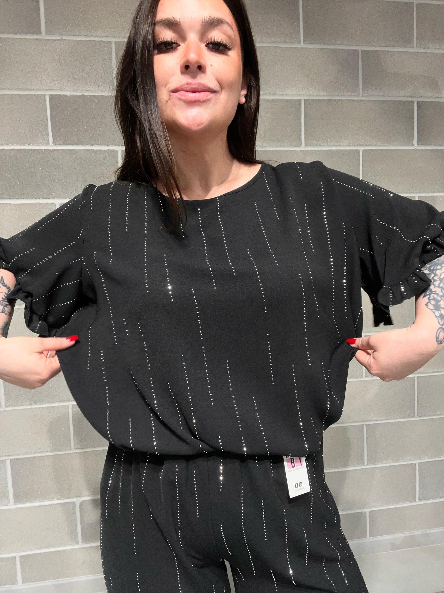 BLUSA BRILLANTINI TINA CURVY