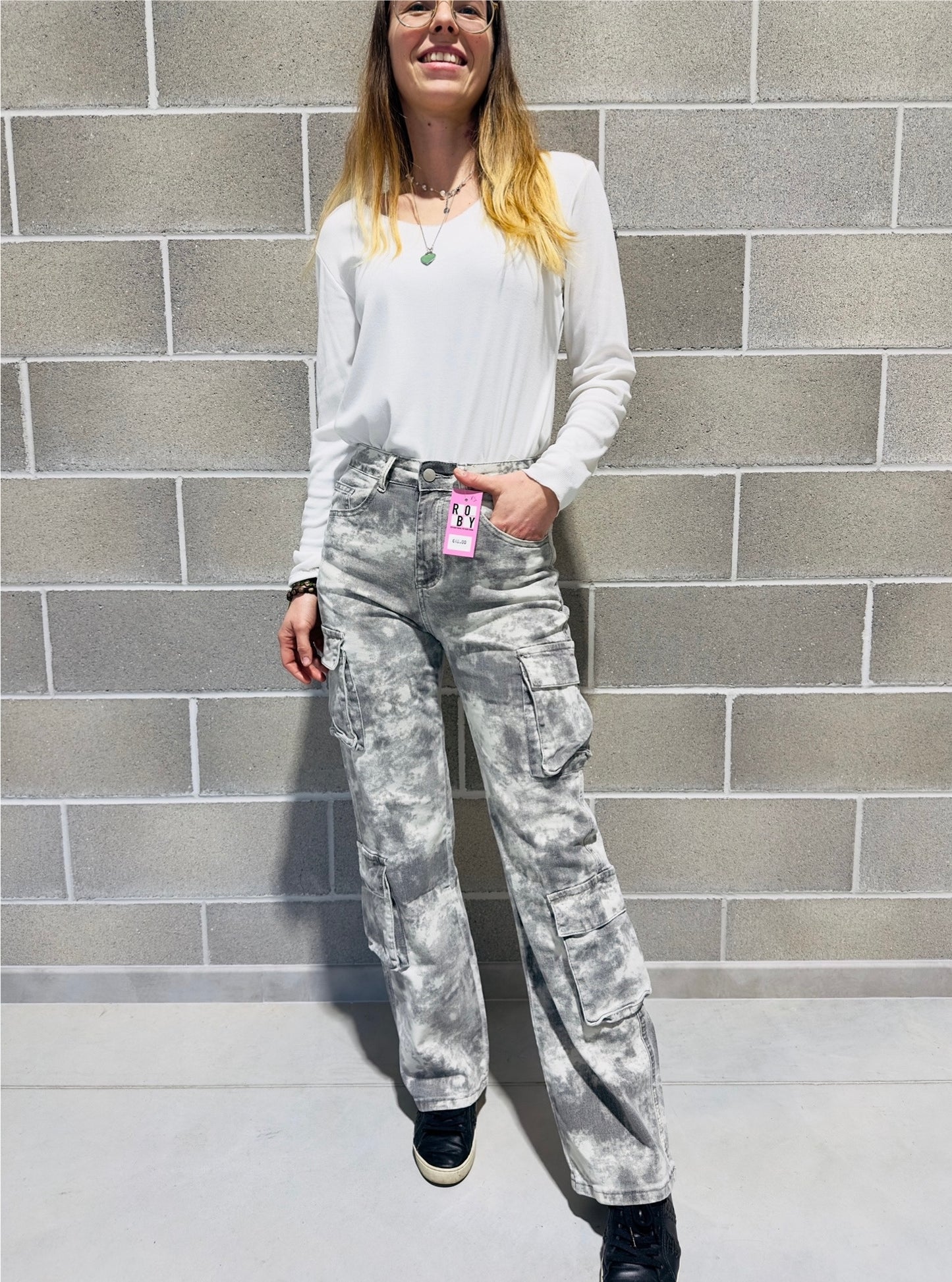 JEANS CARGO TIE DYE