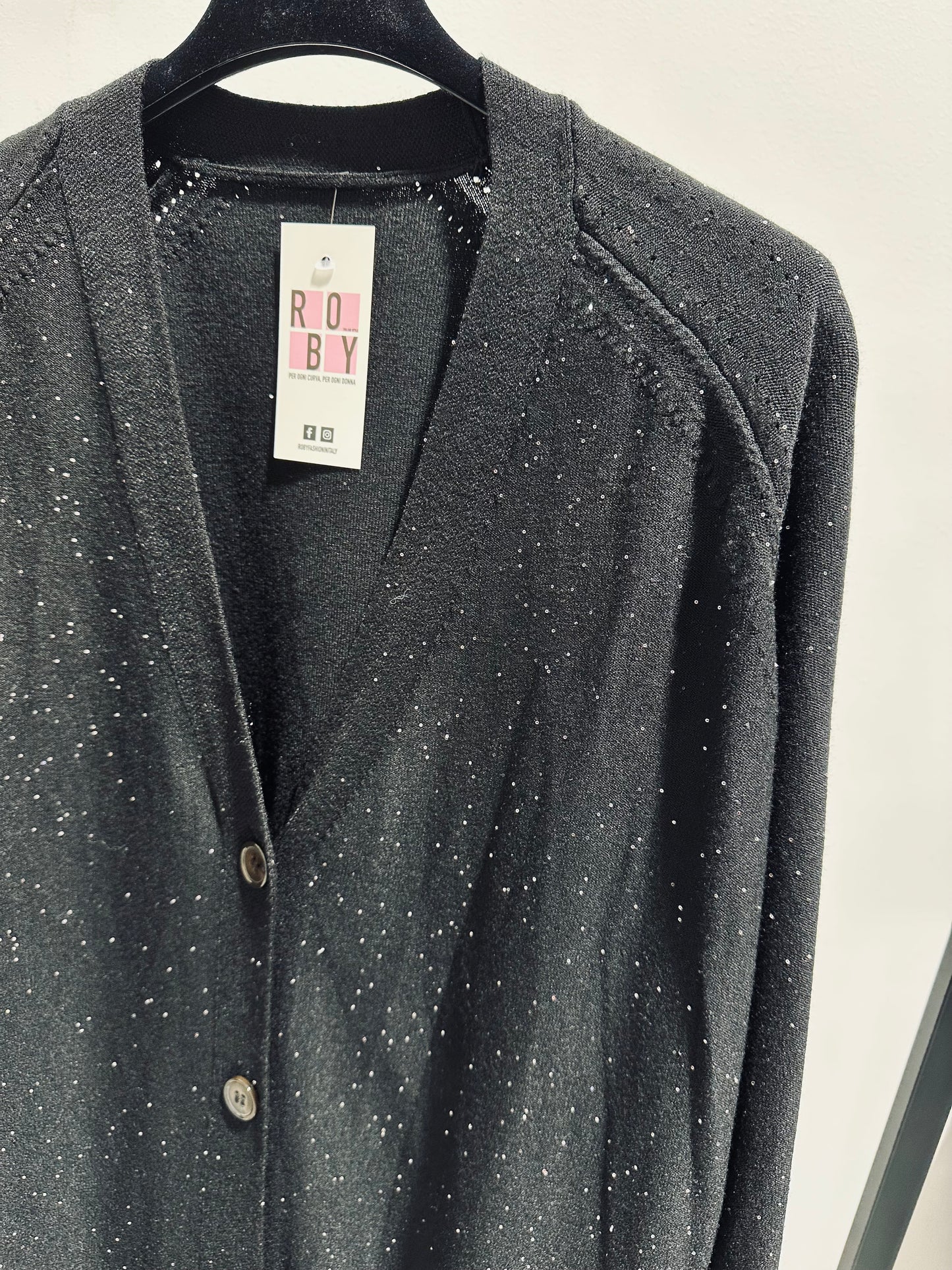 CARDIGAN LUNGO PAILLETTES CURVY