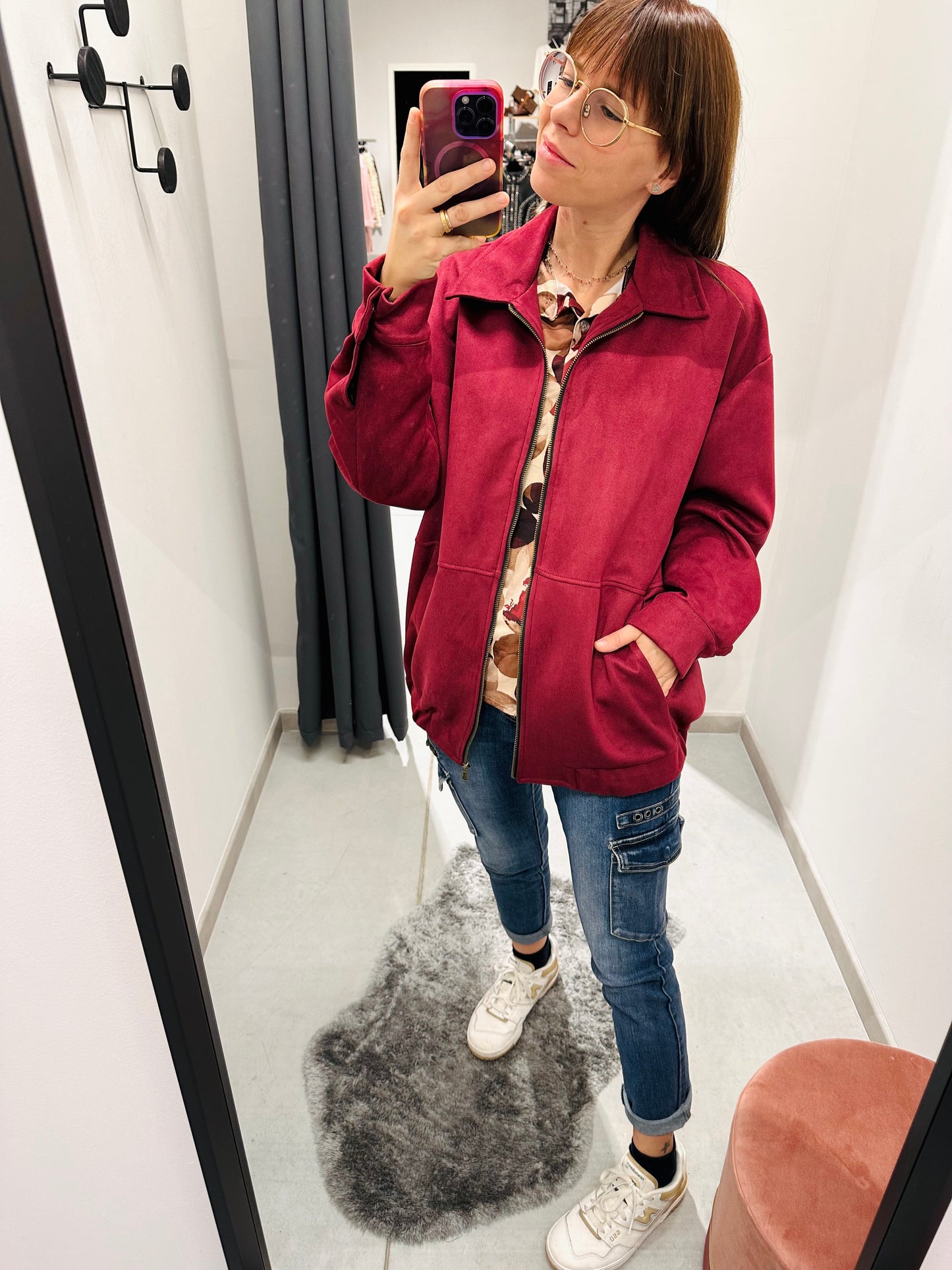 GIUBBETTO SCAMOSCIATO OVERSIZE