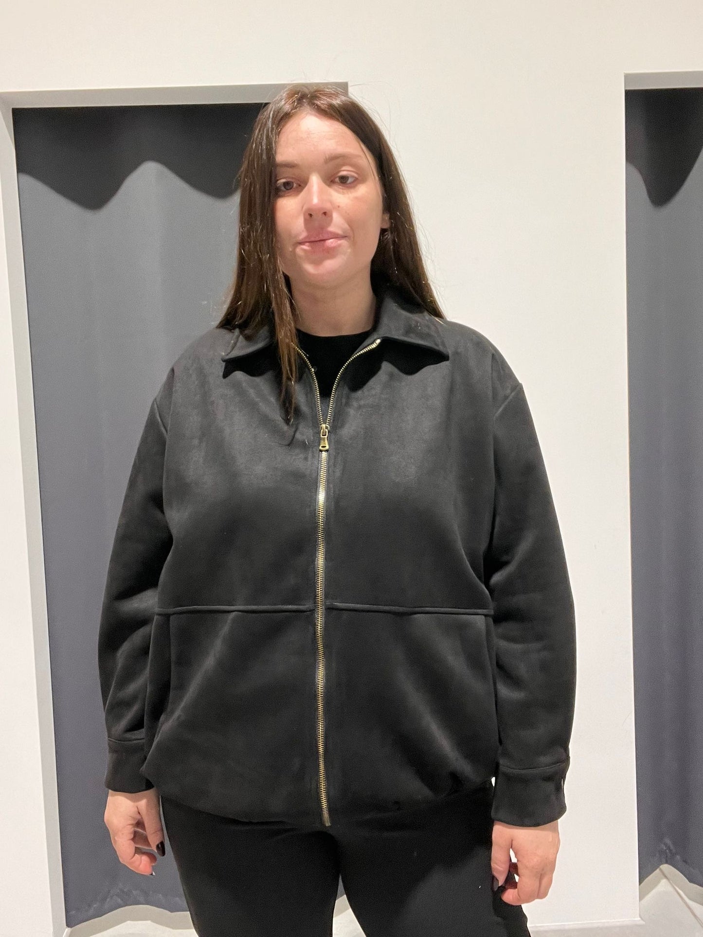 GIUBBETTO SCAMOSCIATO OVERSIZE