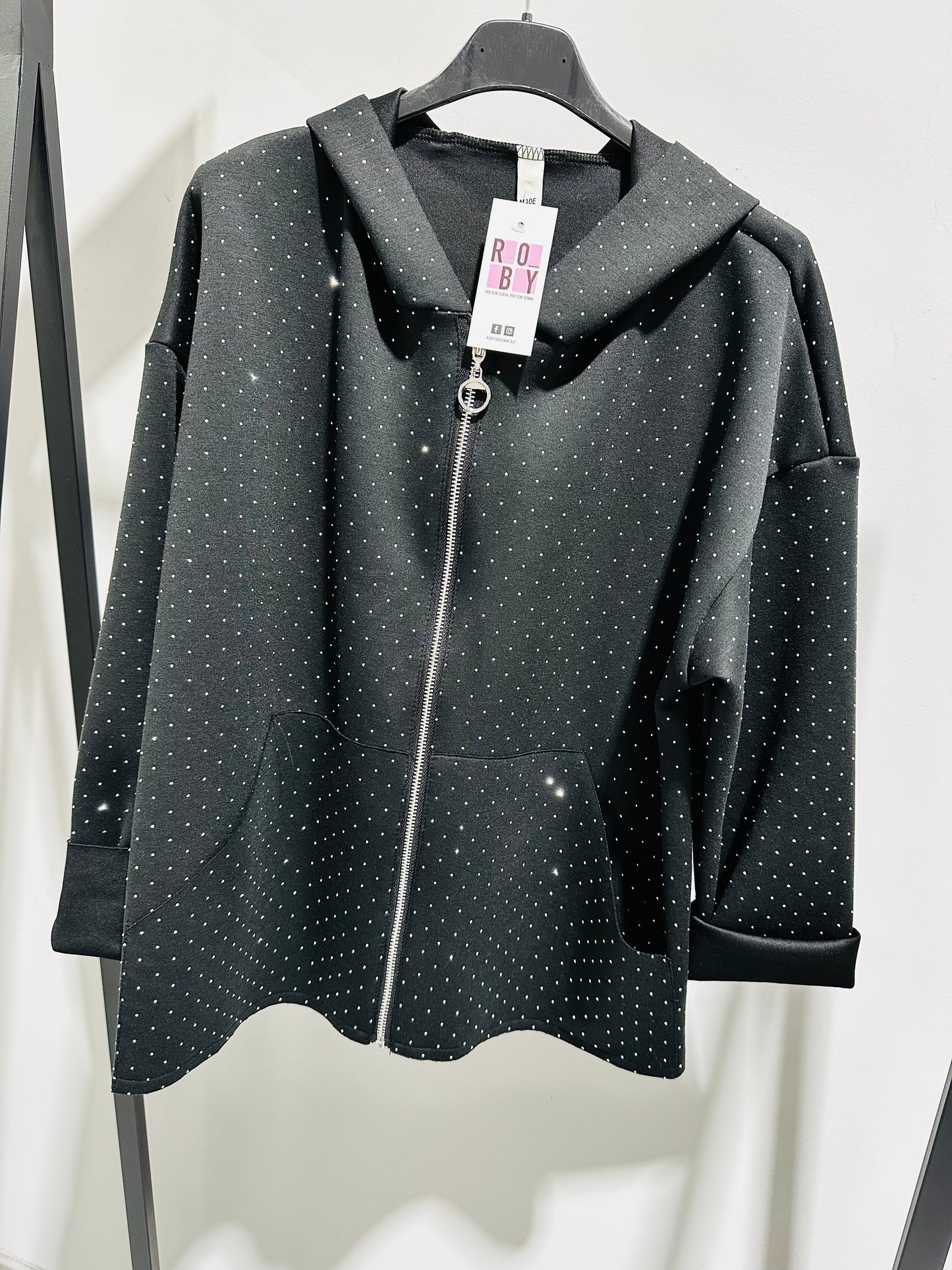 FELPA ARYA ZIP BRILLANTINI