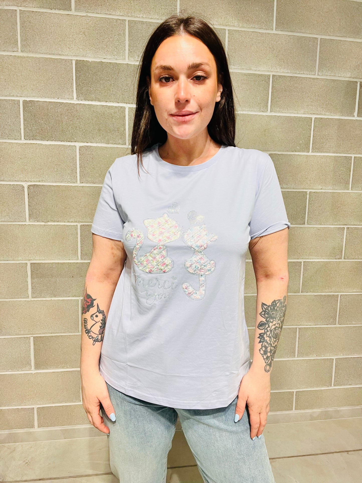 T-SHIRT MICI “Merci you” CURVY