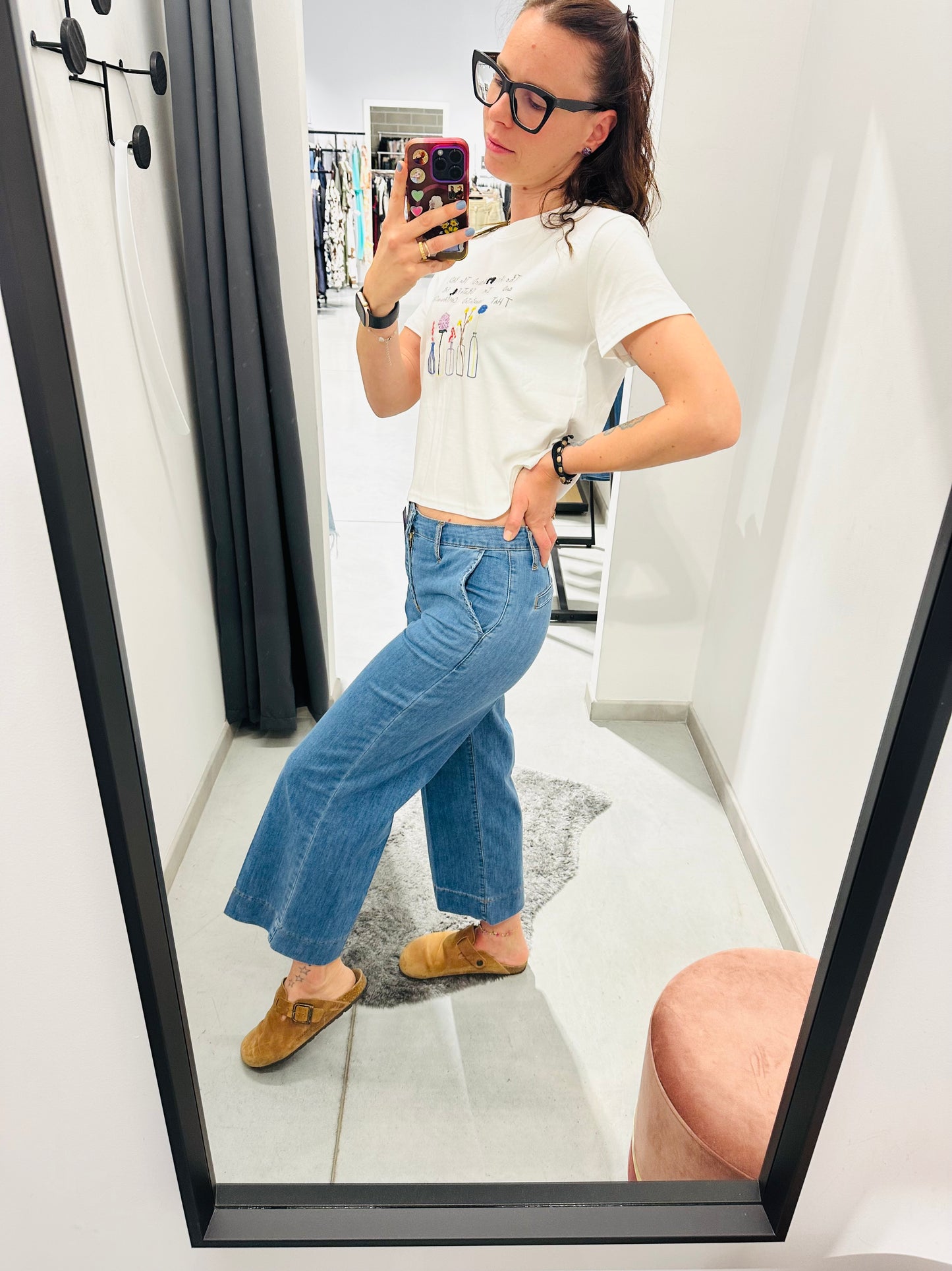 JEANS PALAZZO LEGGERI TASCHE FRANCESI CHIARA