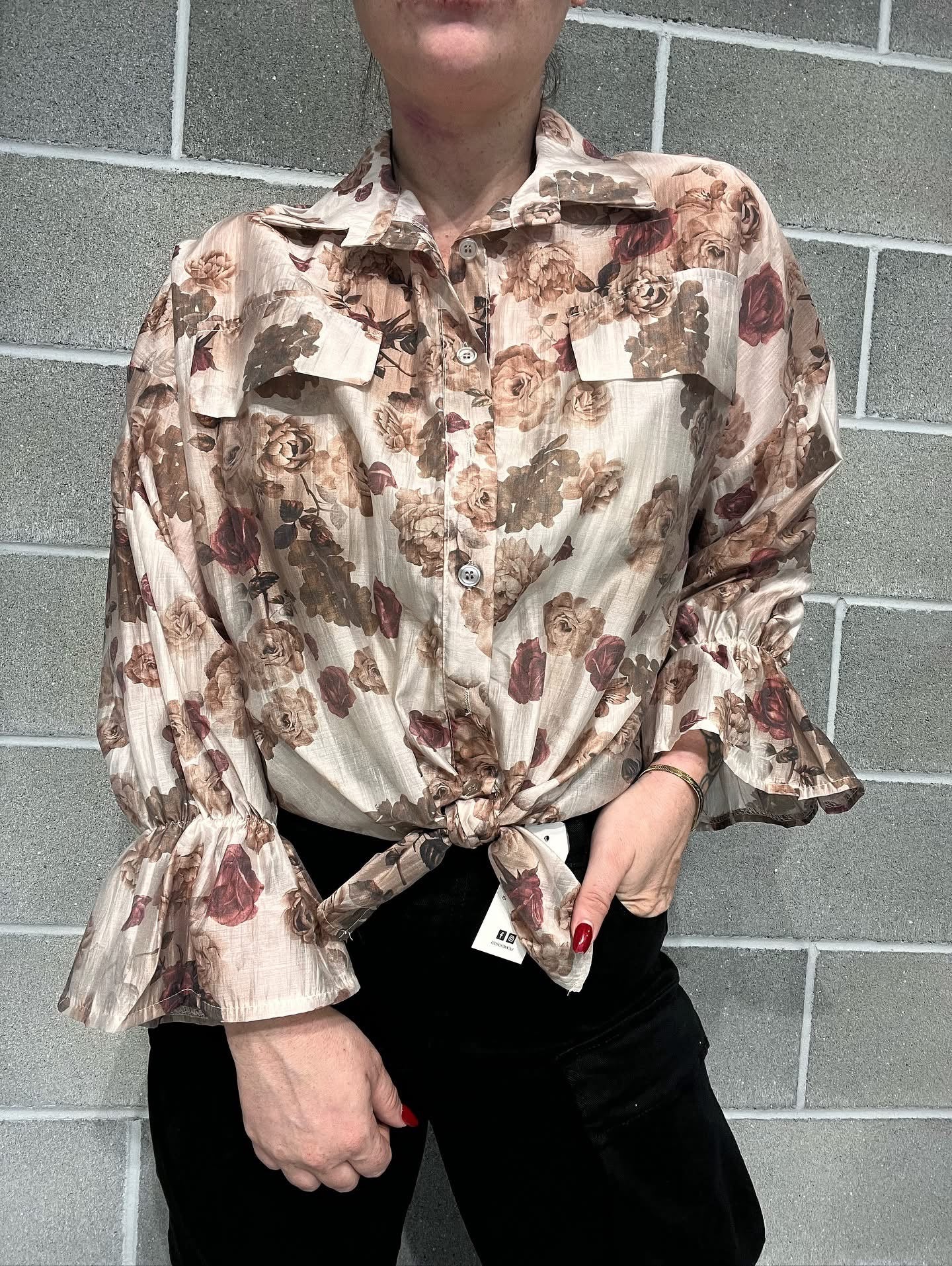 CAMICIA ROSE CURVY