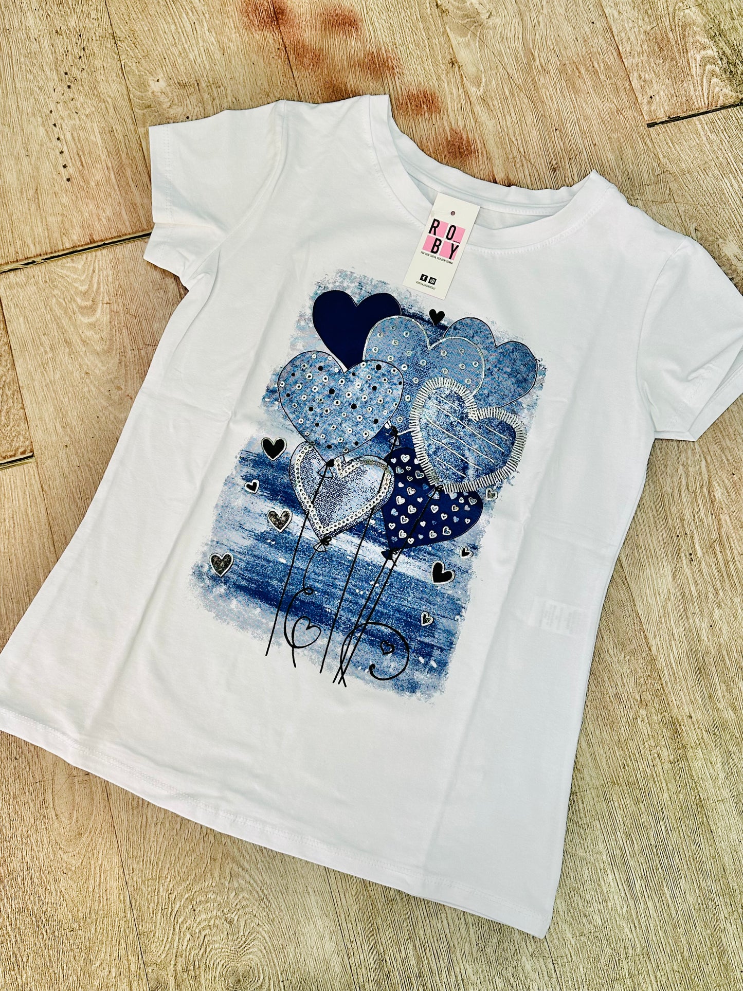 T-SHIRT ELLY PALLONCINI CUORI