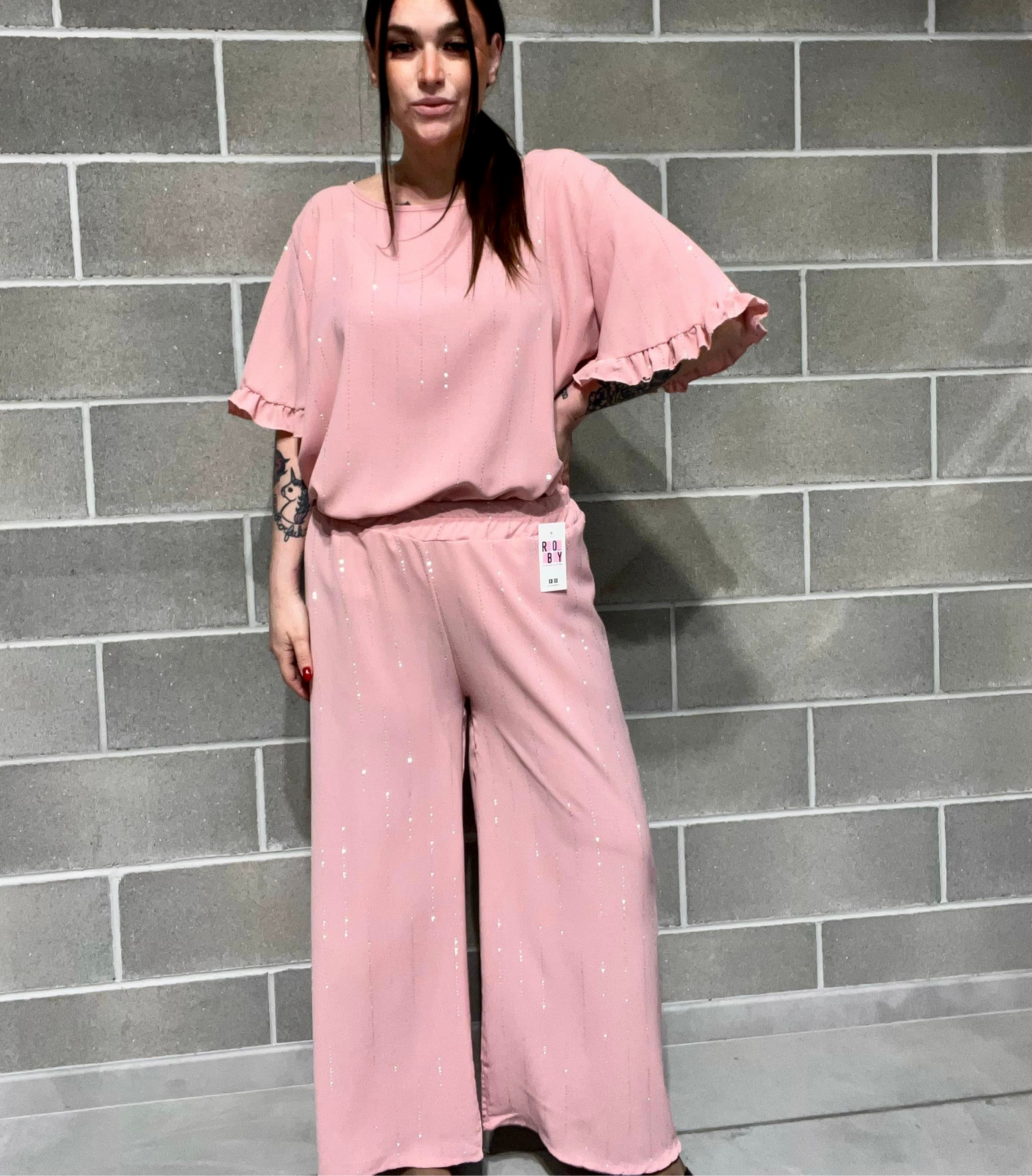 PANTA PALAZZO BRILLANTINI TINA CURVY