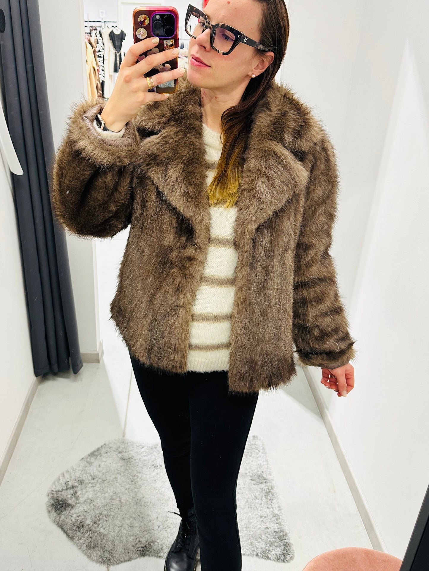 ECO PELLICCIA FODERATA SCAMOSCIATO