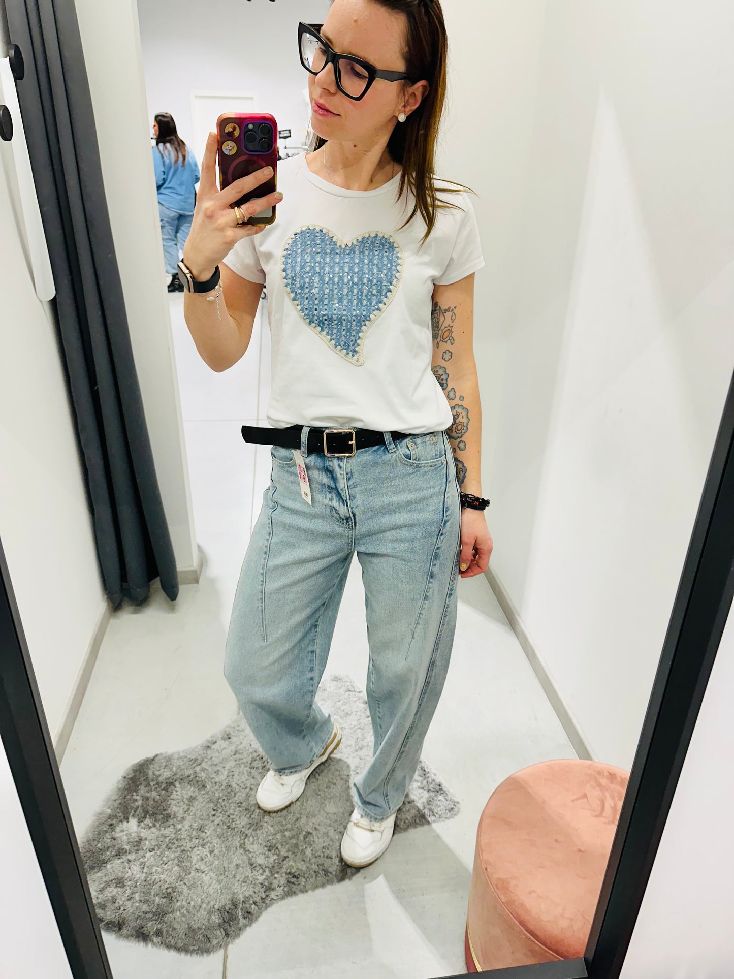 T- SHIRT ELLY CUORE PAILLETTES
