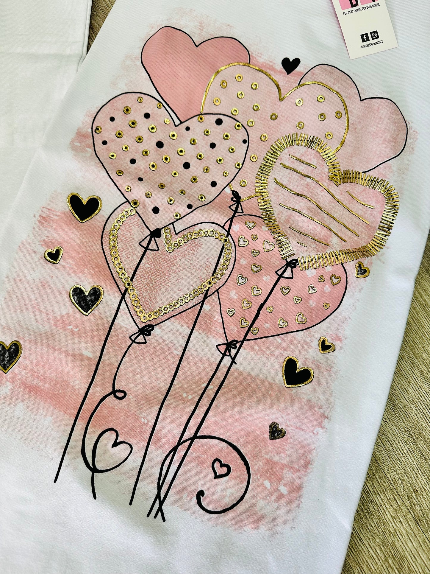 T-SHIRT ELLY PALLONCINI CUORI