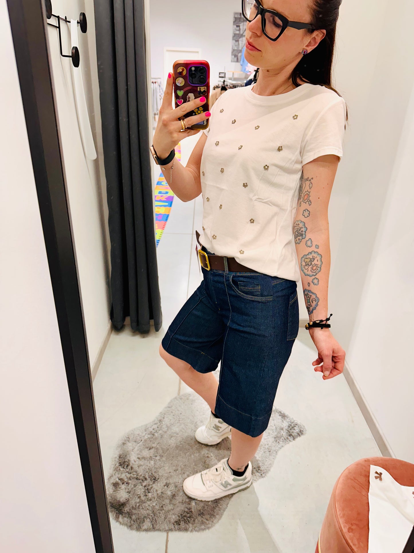 BERMUDA JEANS SCURO