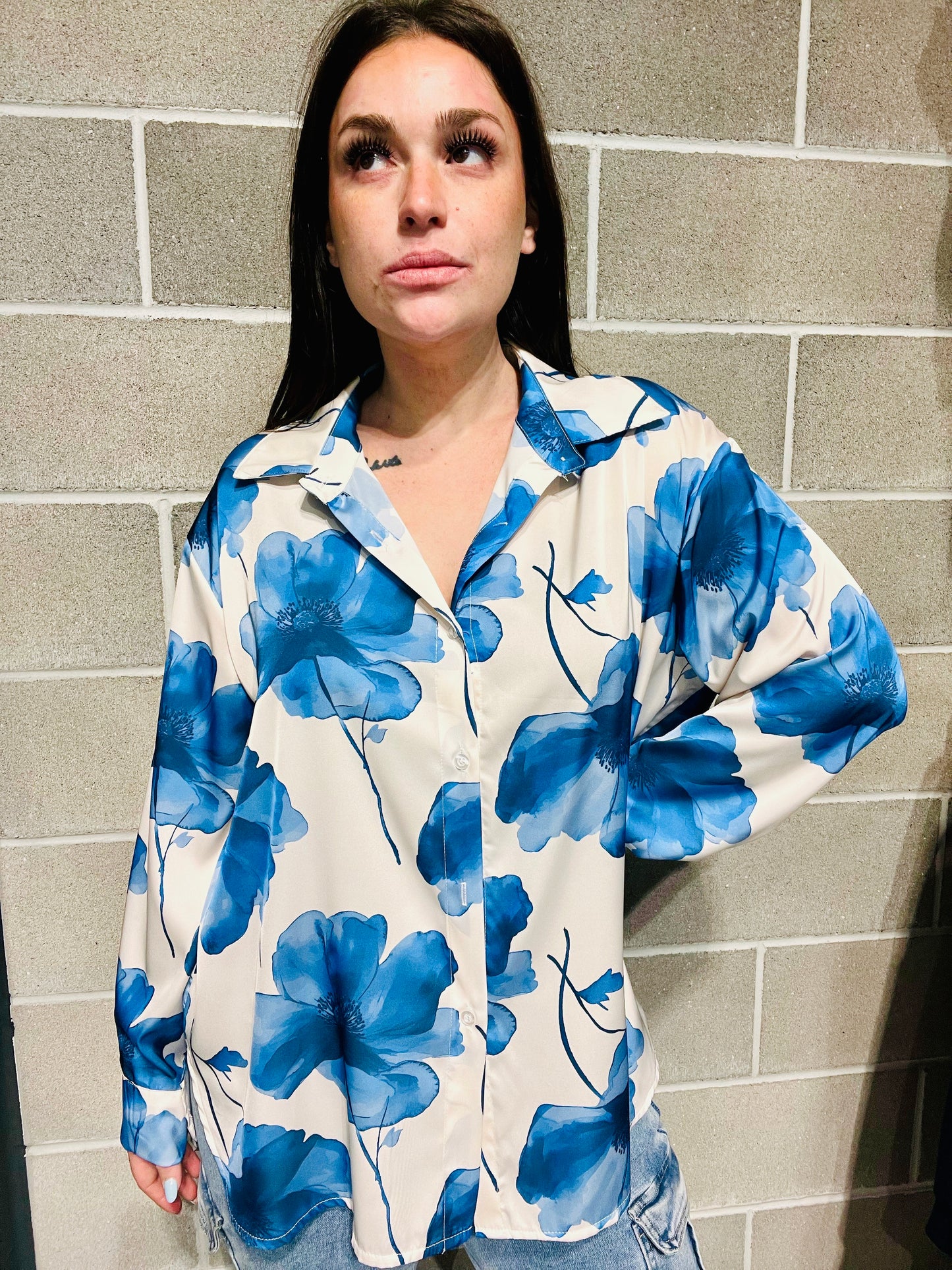 CAMICIA FIORE CURVY