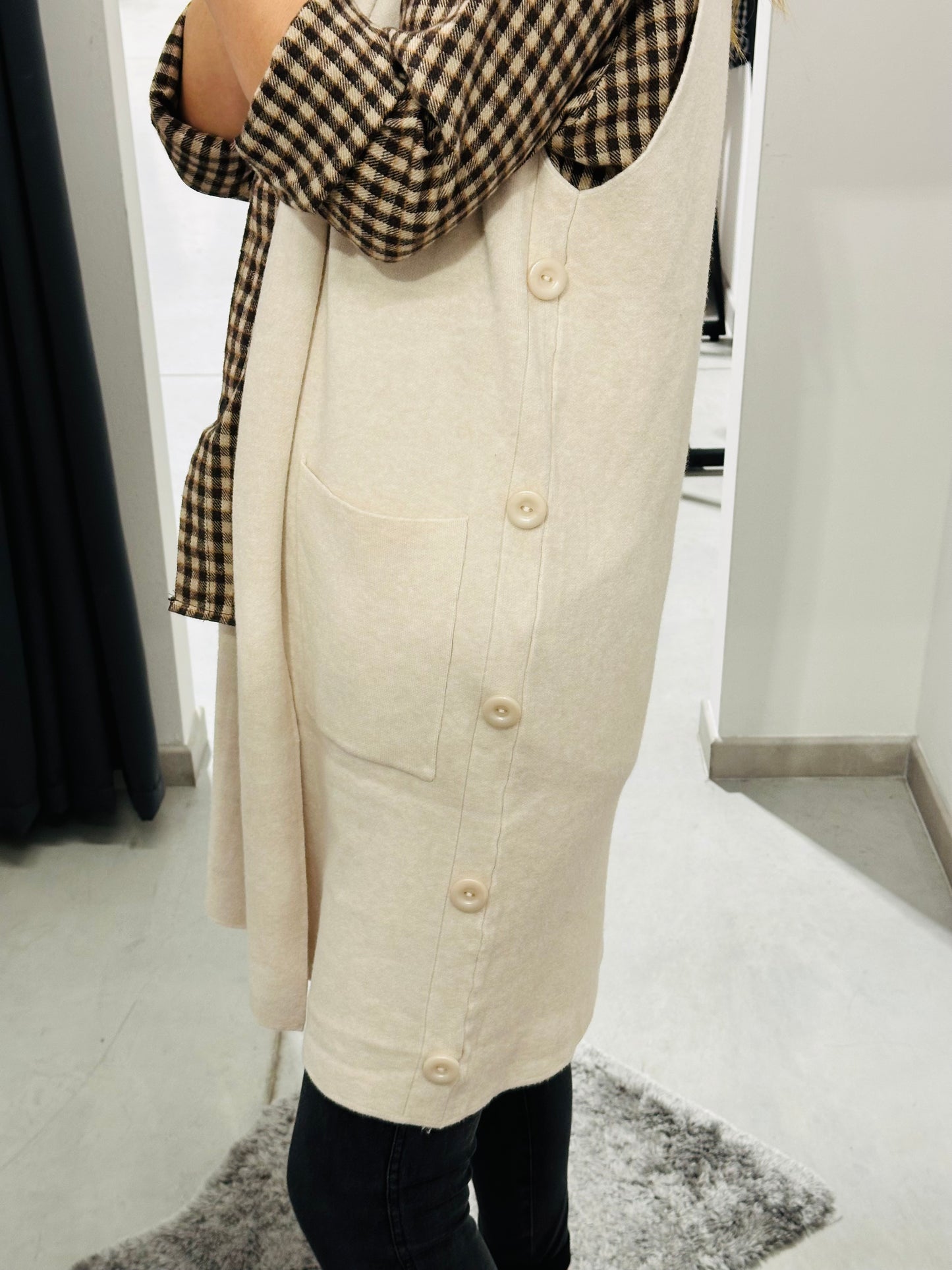GILET VISCOSA BOTTONI LATERALI CURVY
