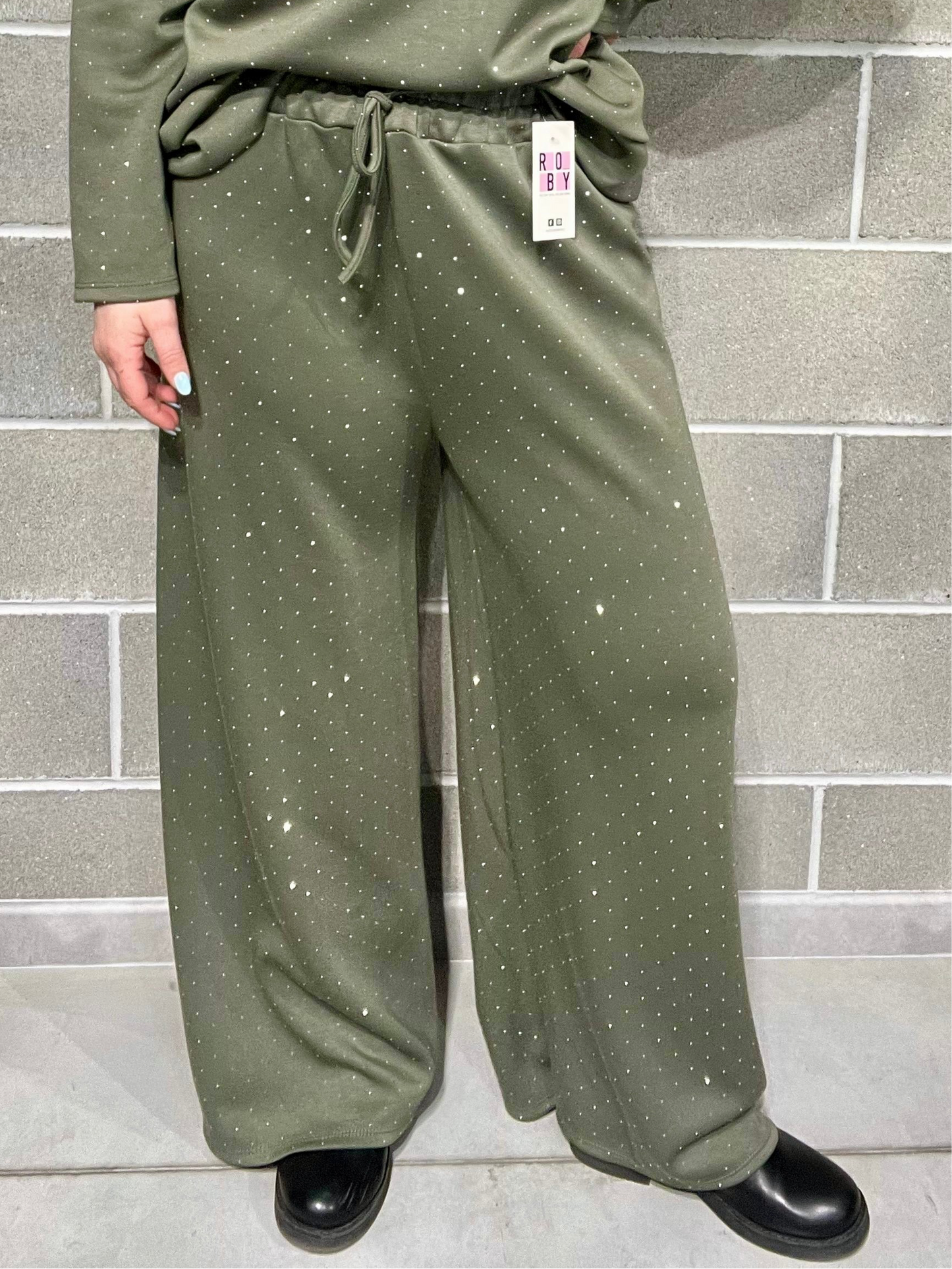 PANTA PALAZZO BRILLANTINI CURVY
