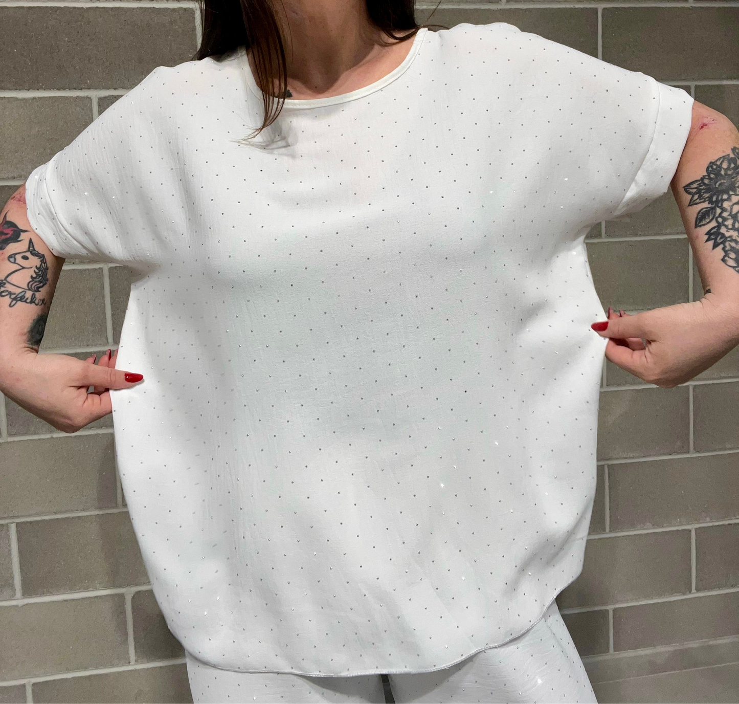 BLUSA BRILLANTINI TINA CURVY