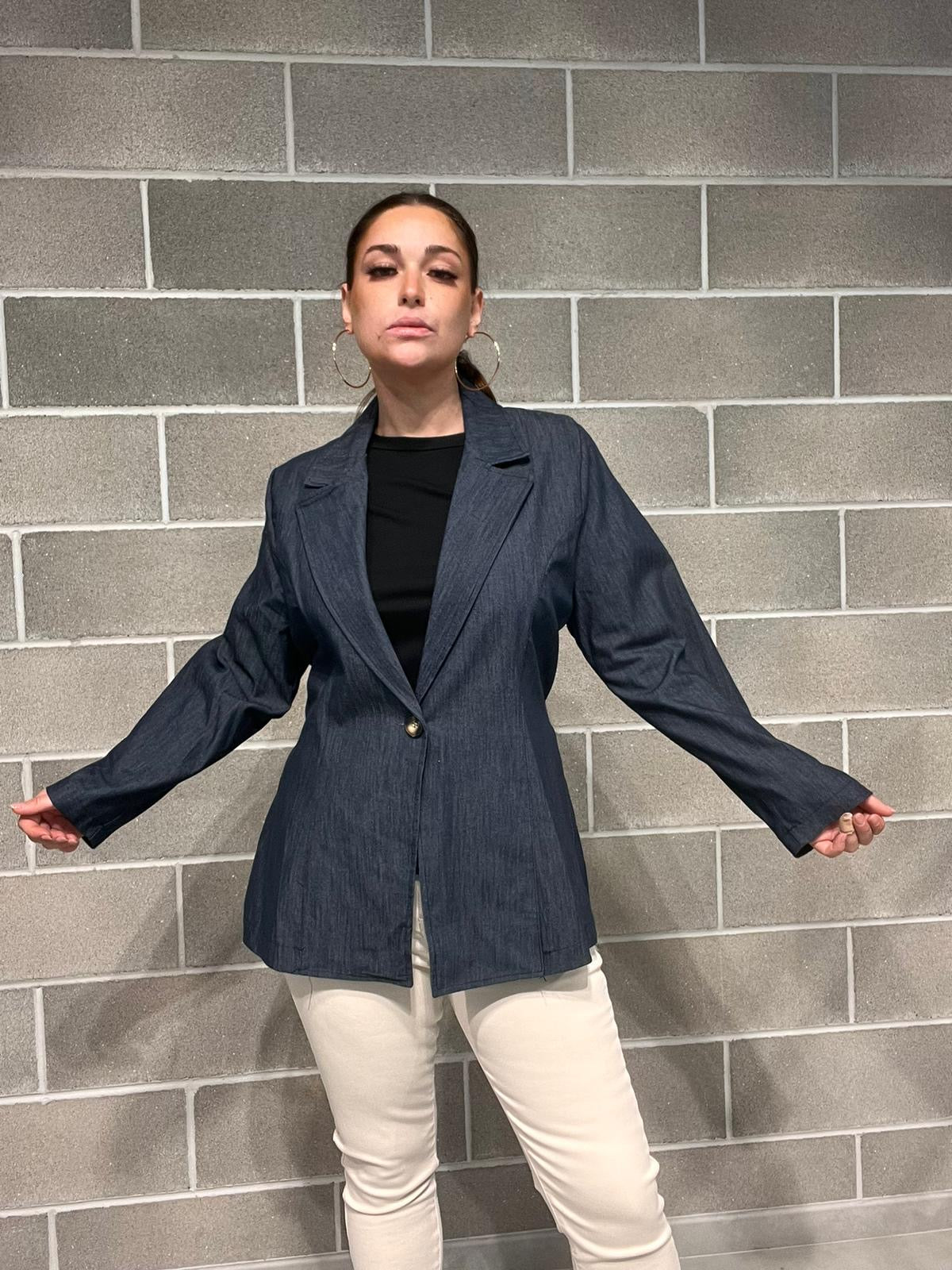 GIACCA CLASSY DENIM CURVY